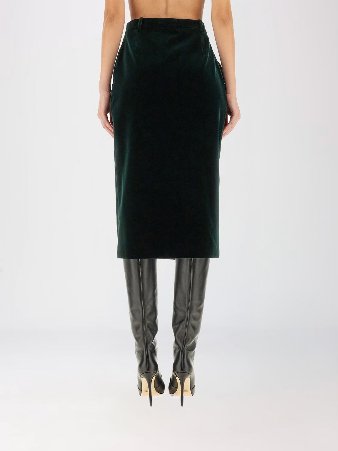 Saint Laurent Paris Saint Laurent Skirt Woman Green Size 26" / US 2 / IT 38 - 1 Thumbnail