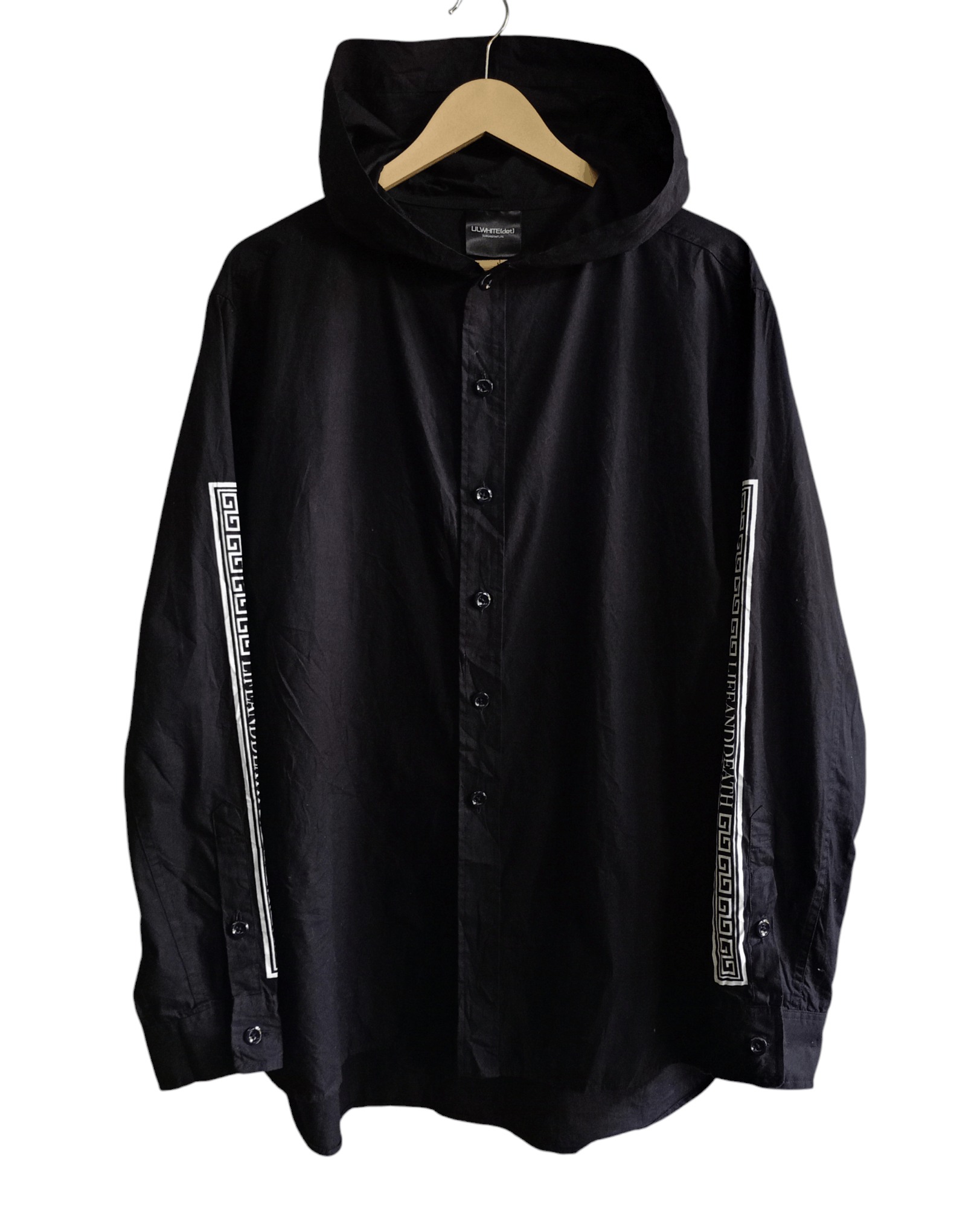 If Six Was Nine × Japanese Brand × Le Grande Bleu (L.G.B.) LILWhite(dot) Black Hoodie Long Sleeve shirt Size US XL / EU 56 / 4 - 1 Thumbnail