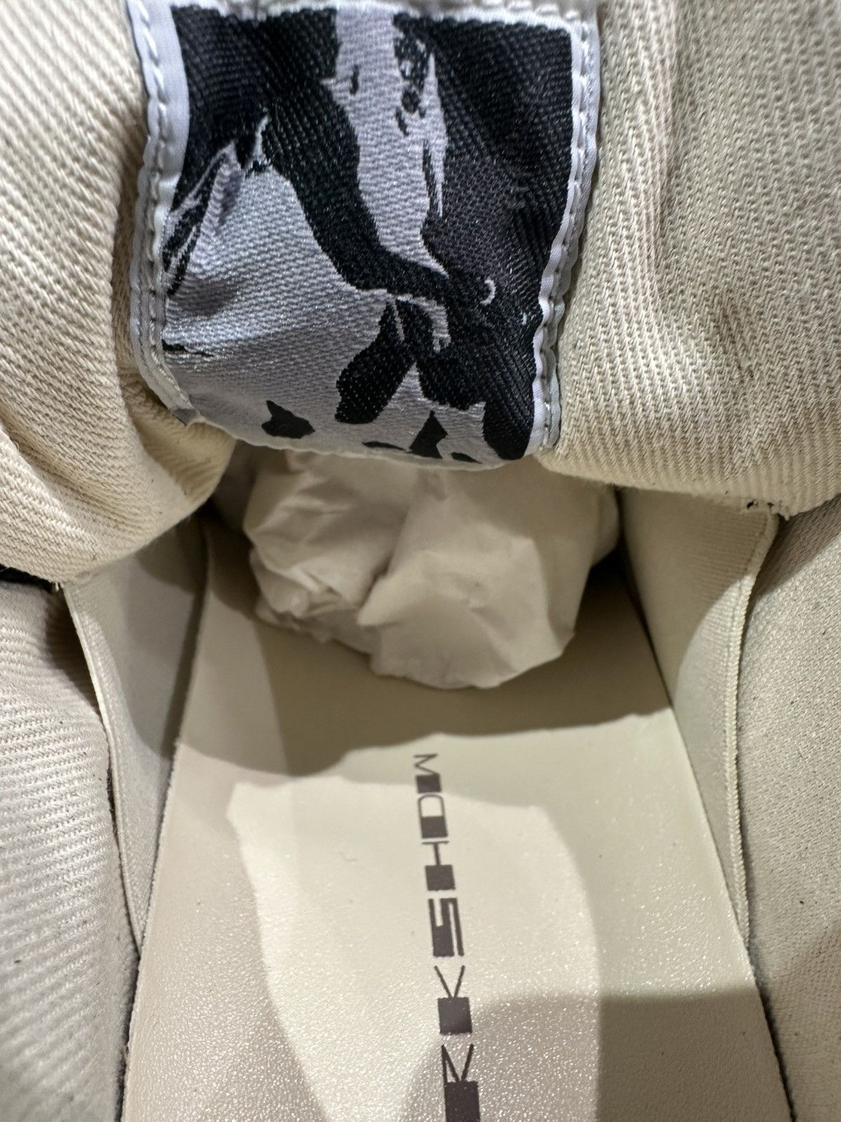 Rick Owens Drkshdw RICK OWENS - DRKSHDW Jumbo Lace Puffer Canvas Low Black Milk Size US 9 / EU 42 - 6 Thumbnail
