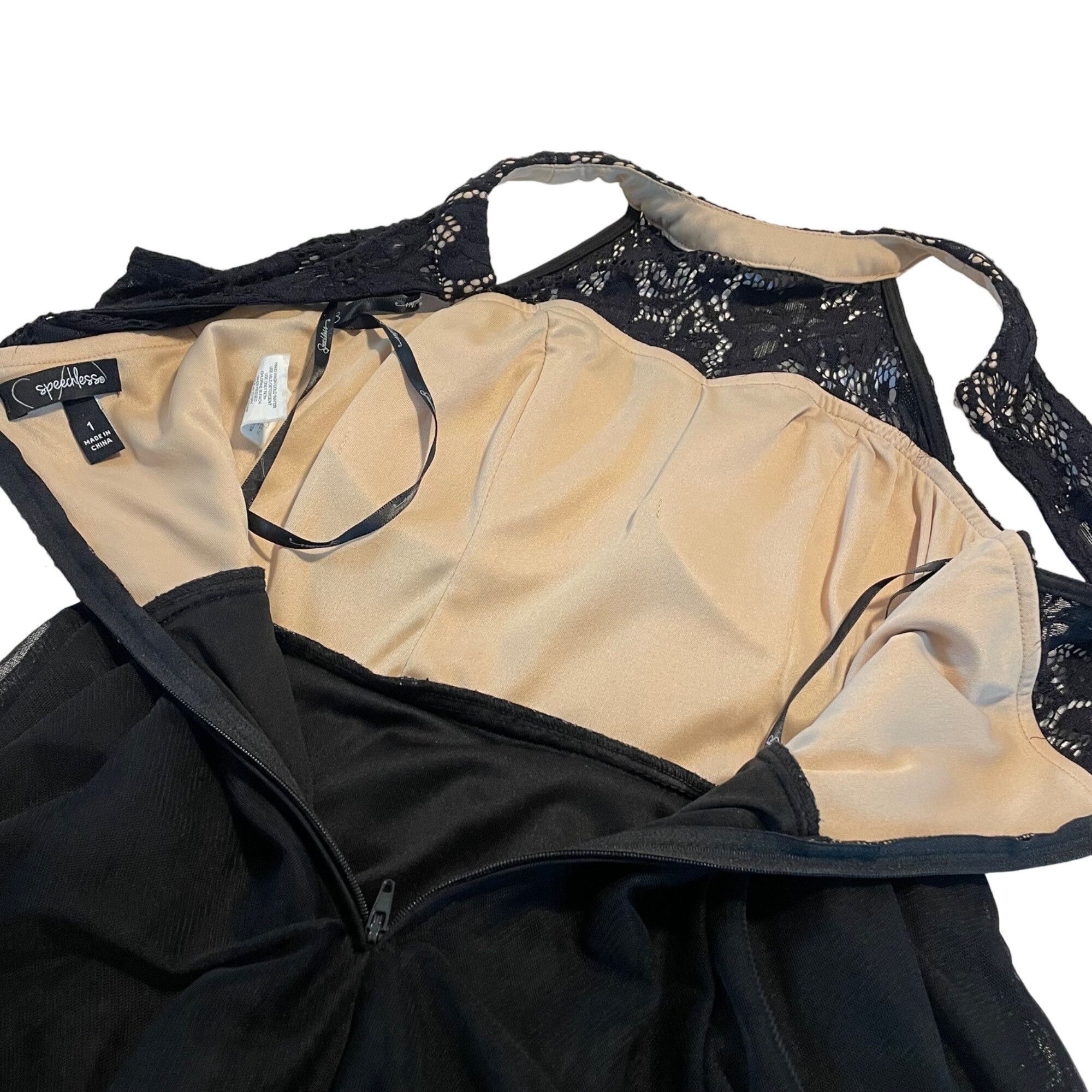 Other Speechless Black Lace & Mesh High-Low Dress Size 1 Size S / US 4 / IT 40 - 14 Thumbnail