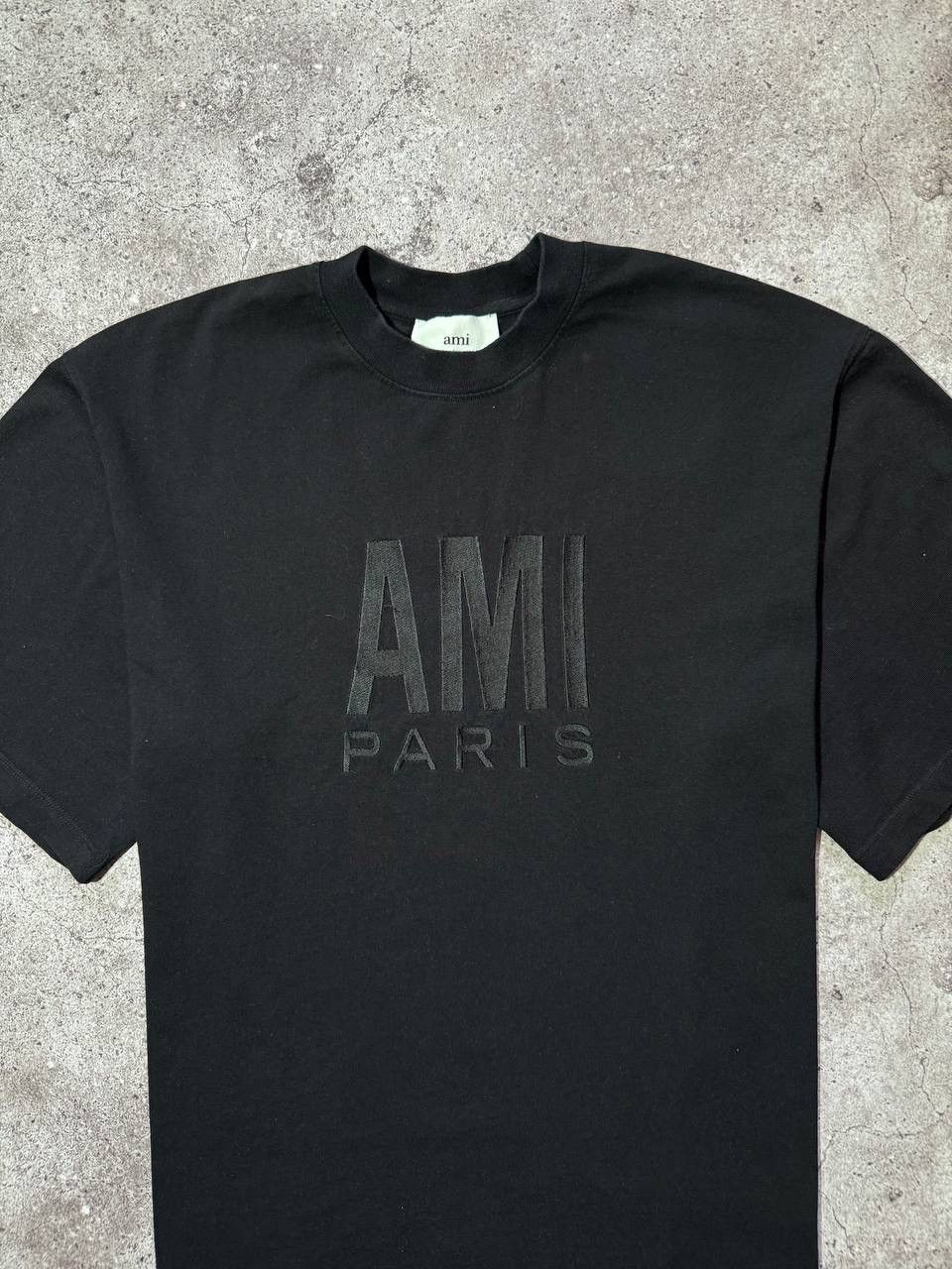AMI AMI Paris Black Rare T-shirt Embroidered Logo Streetwear Size US S / EU 44-46 / 1 - 2 Thumbnail