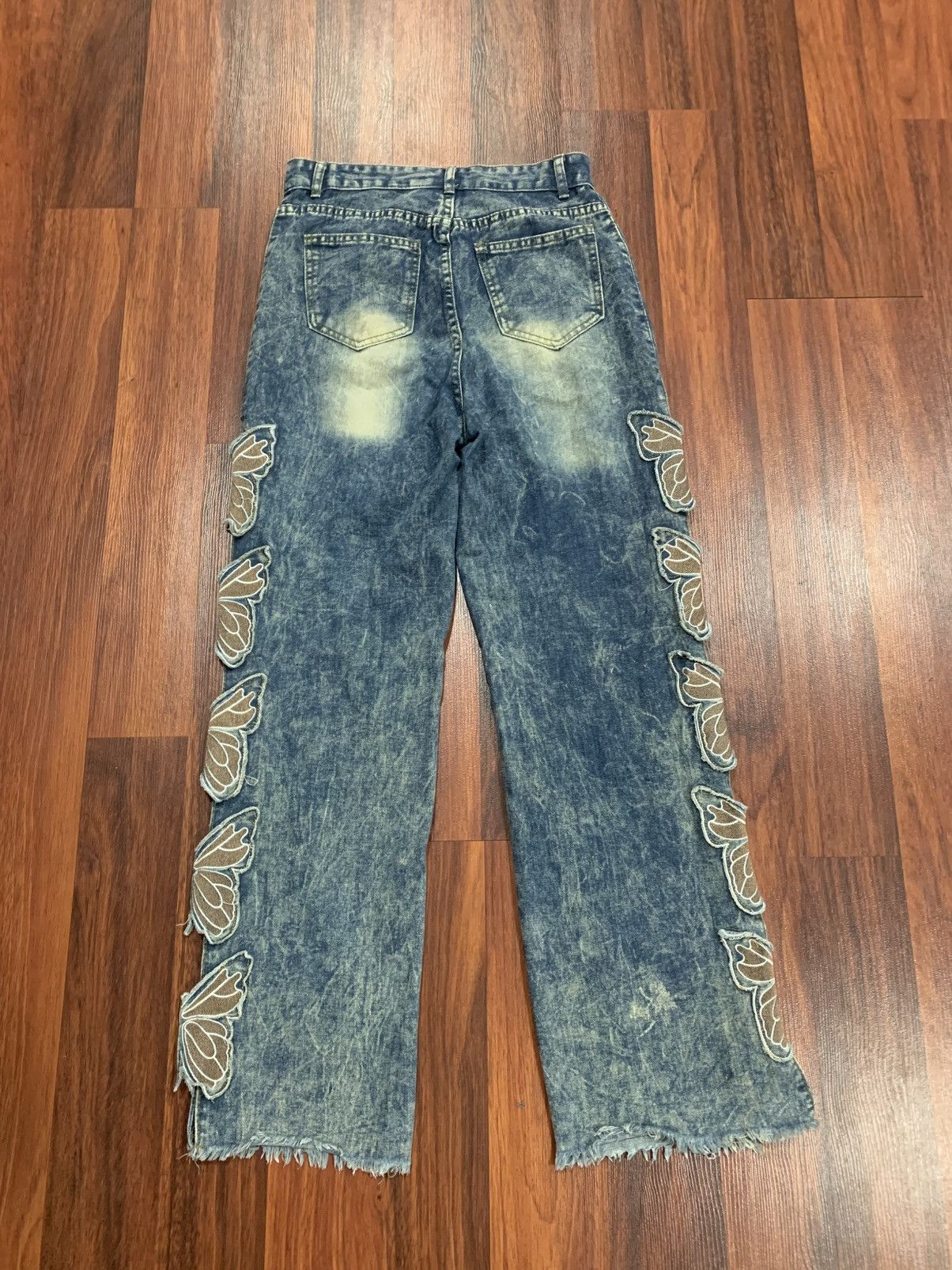 Japanese Brand Butterfly Patches Jeans Pants Size 28" / US 6 / IT 42 - 2 Thumbnail