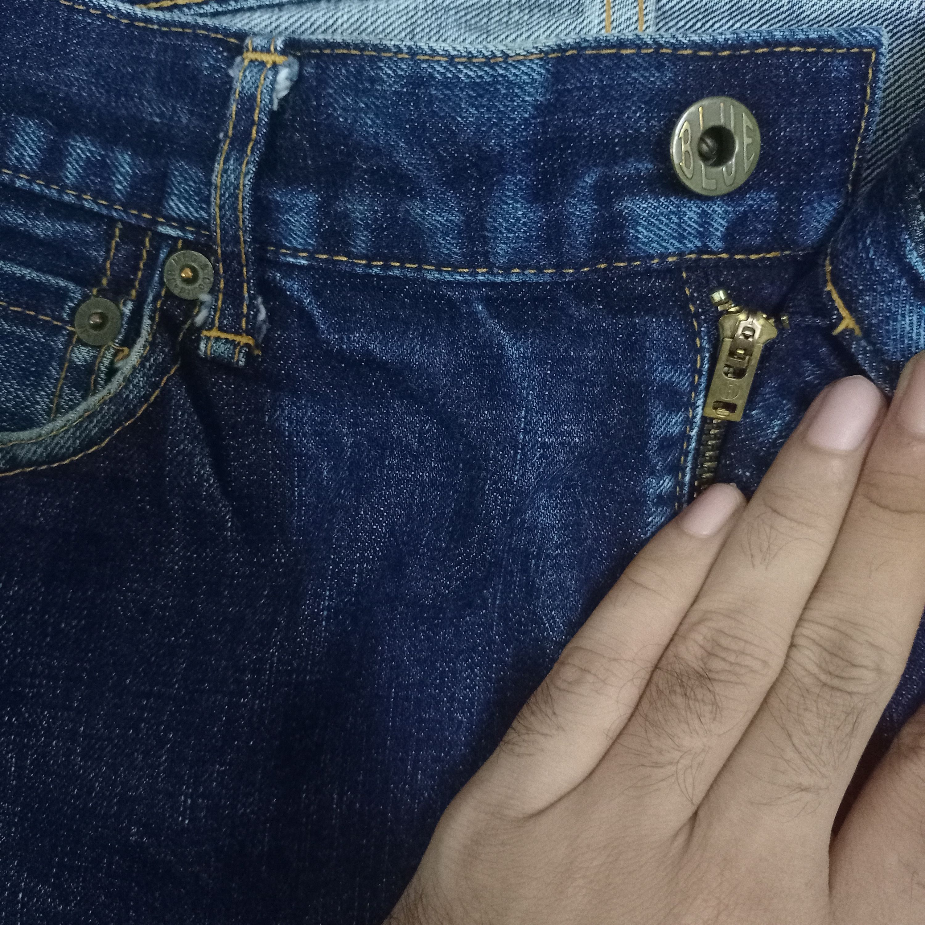 Japan Blue × Japanese Brand Vintage Japan Blue Raw Denim Selvedge Loose Jeans 35x29 Size US 35 - 4 Thumbnail