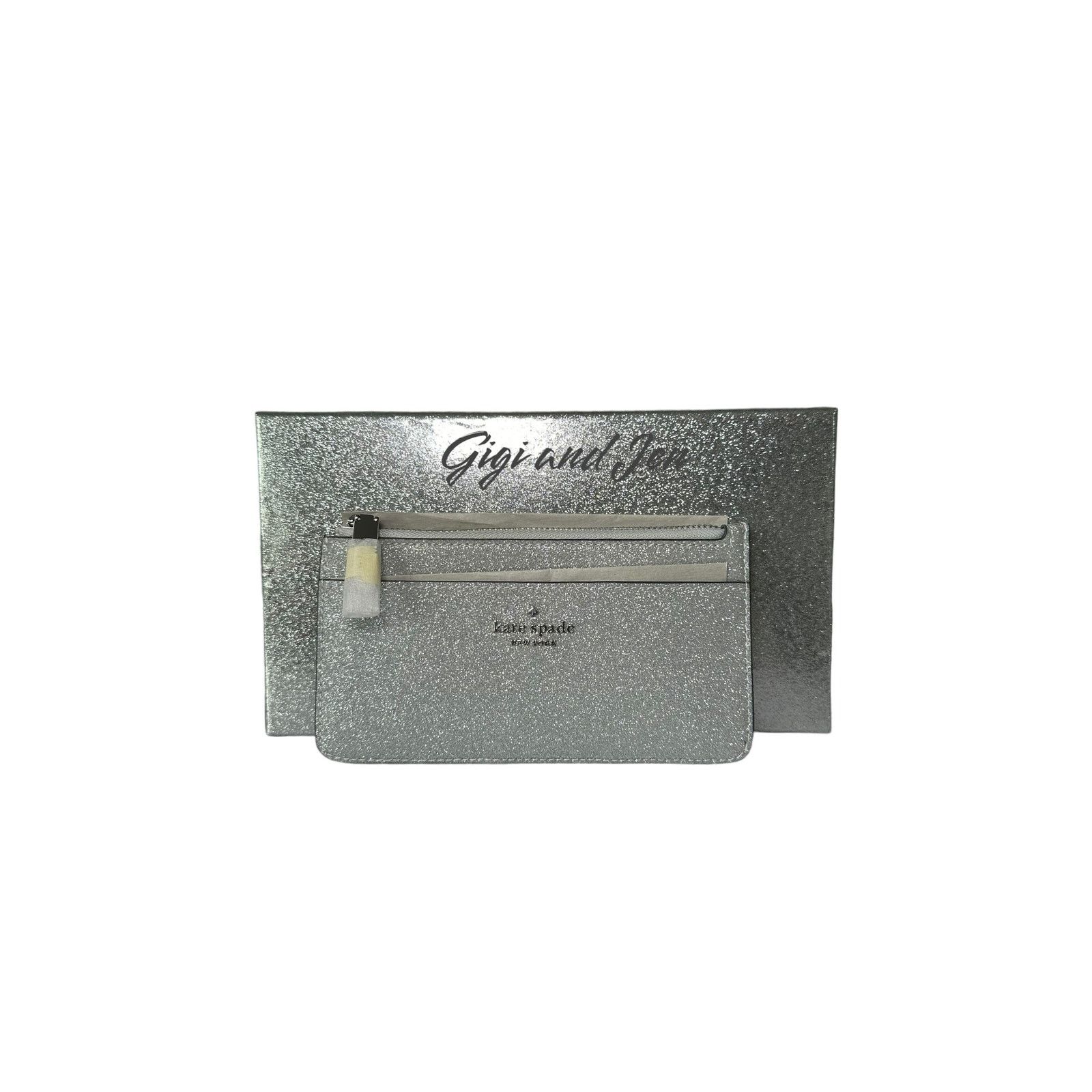 Kate Spade Kate Spade Shimmy Cardholder Silver Glitter New Size ONE SIZE - 1 Thumbnail