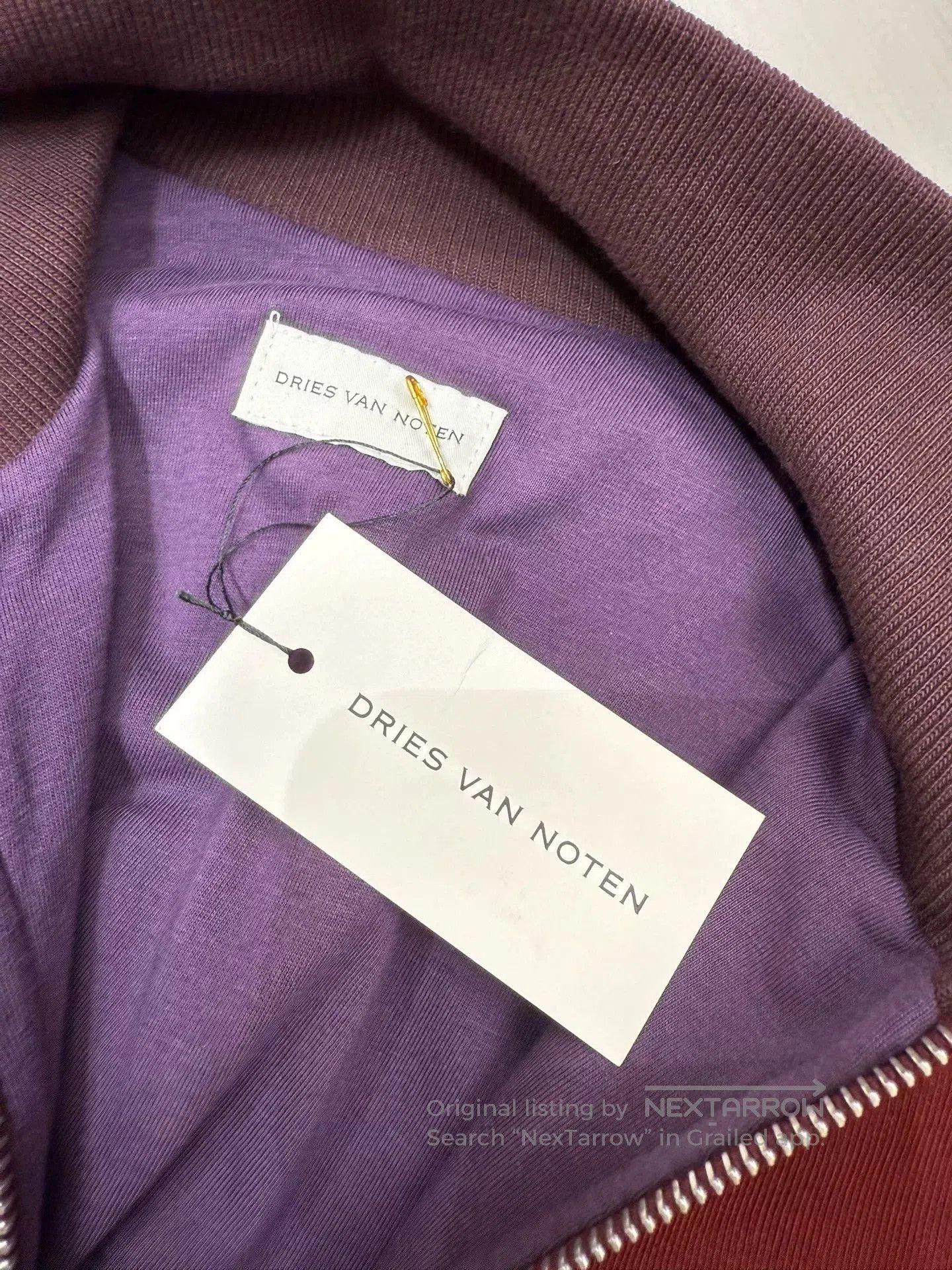 Dries Van Noten Dries Van Noten Burgundy Sweatshirt Jacket. Size US XS / EU 42 / 0 - 5 Thumbnail