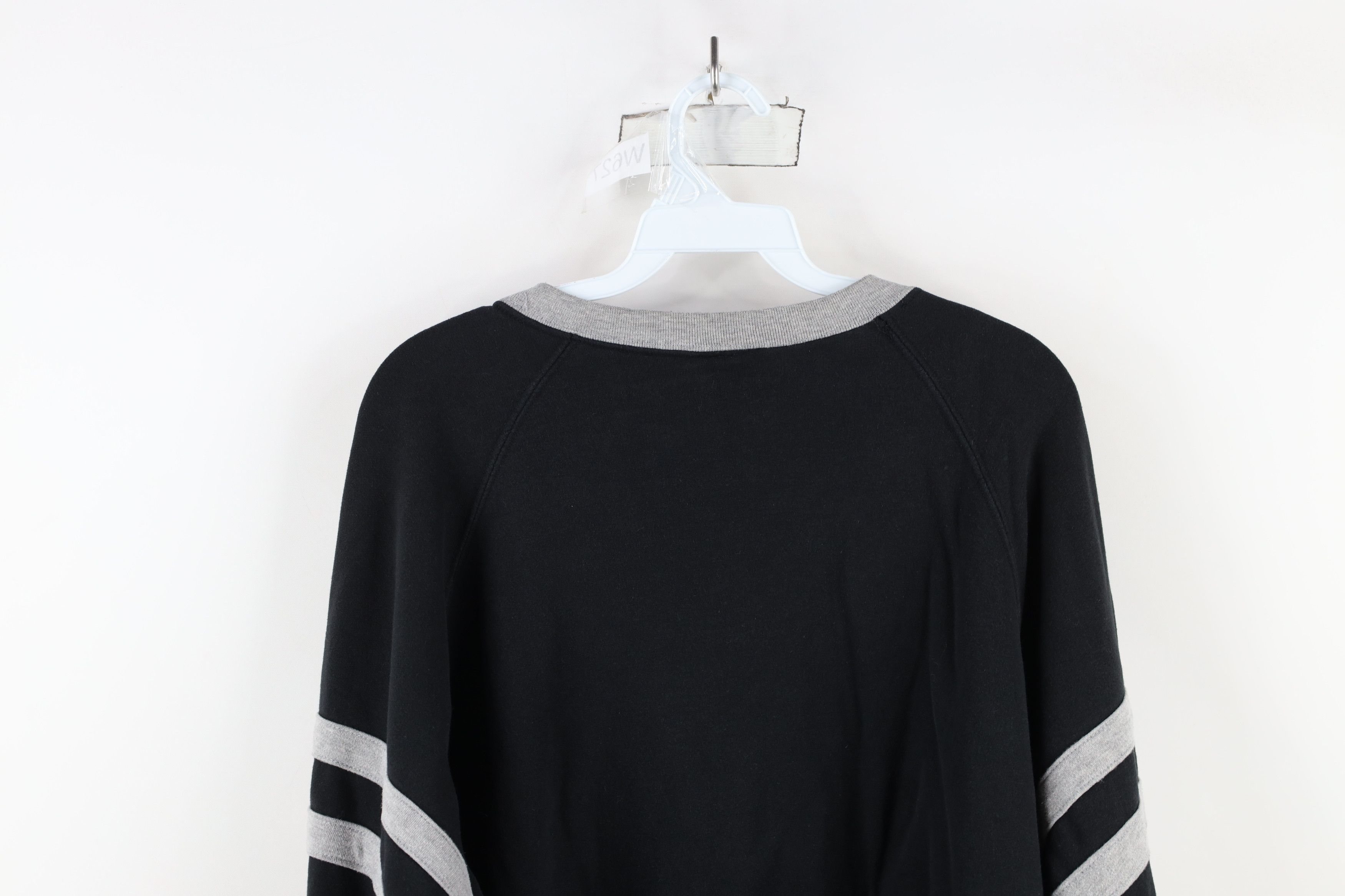 Vintage Vintage 90s Streetwear Striped Crewneck Sweatshirt Black Size US XL / EU 56 / 4 - 12 Thumbnail