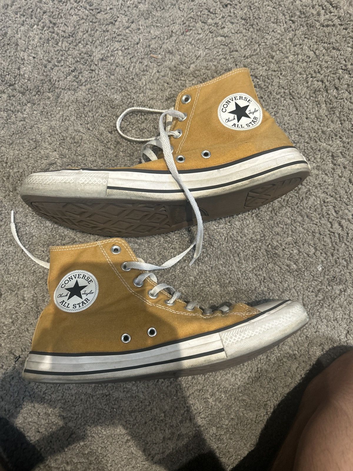 Converse Vintage Beige high top converse Size US 9.5 / EU 42-43 - 3 Thumbnail