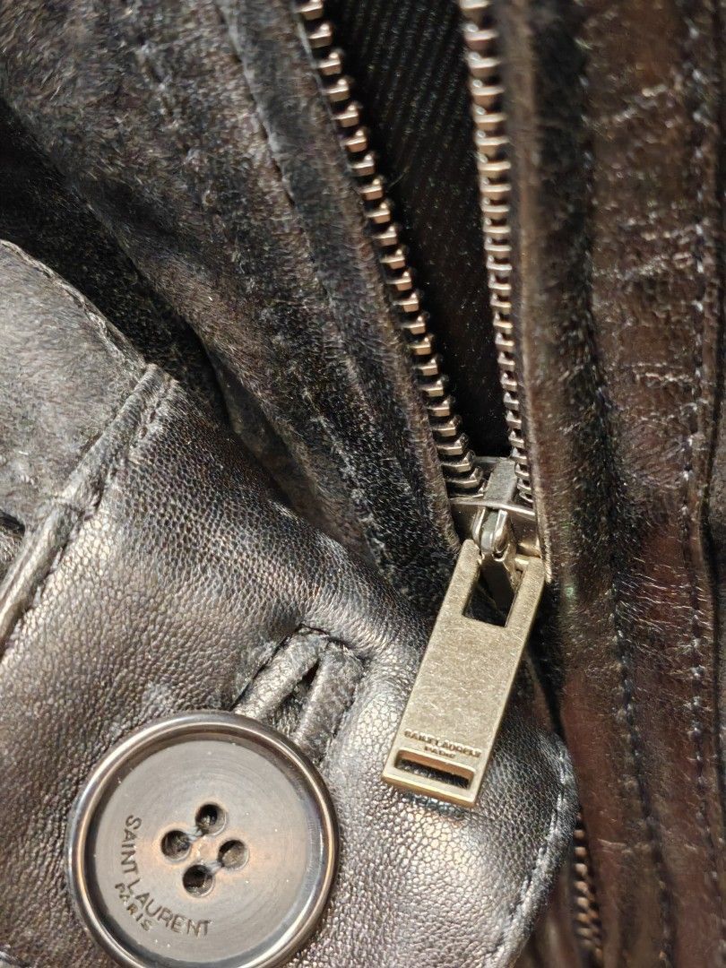 Saint Laurent Paris Saint Laurent Paris Suede Striped Jacket Size US S / EU 44-46 / 1 - 7 Thumbnail