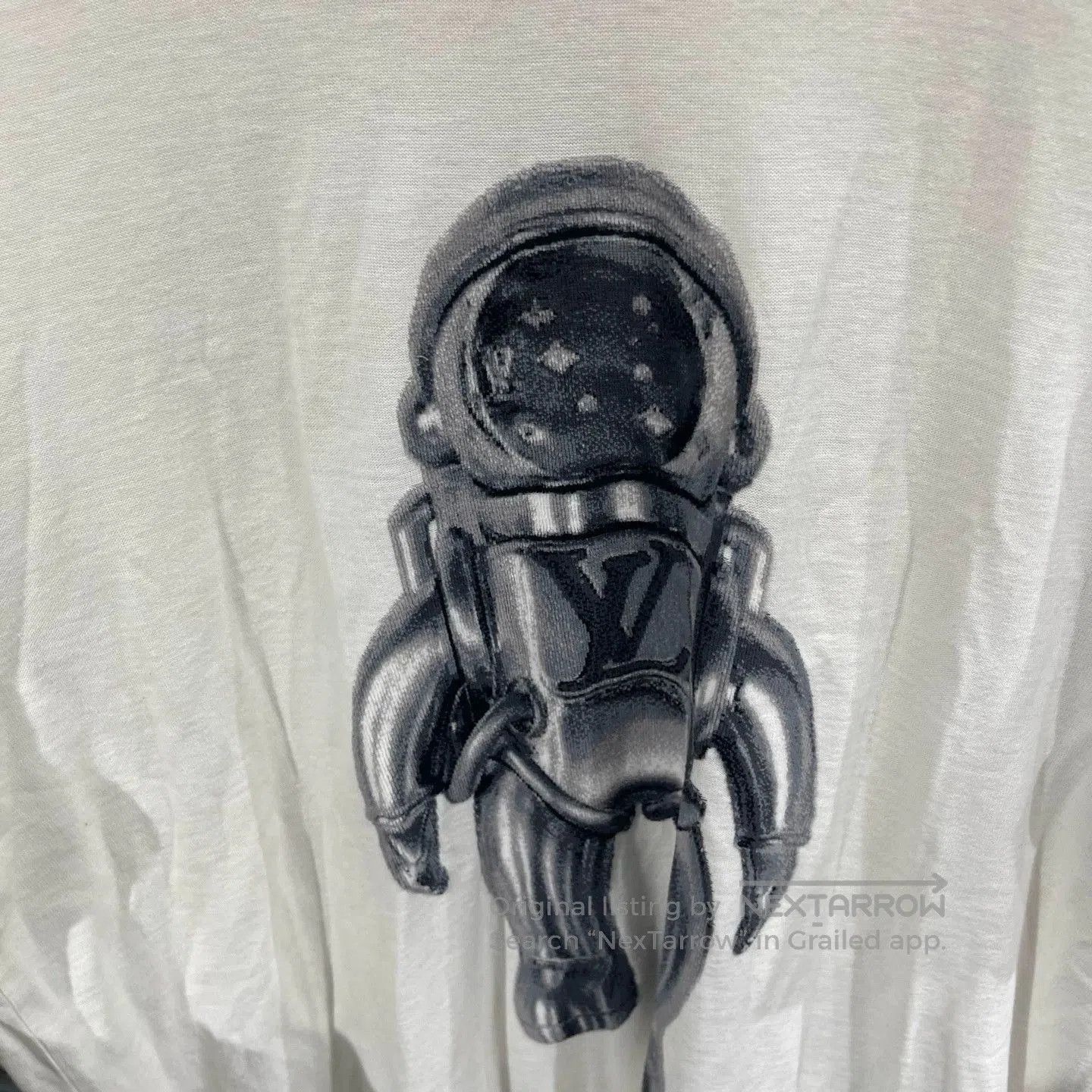 Louis Vuitton White Astronaut Print Short Sleeve T-Shirt. Size US M / EU 48-50 / 2 - 4 Thumbnail