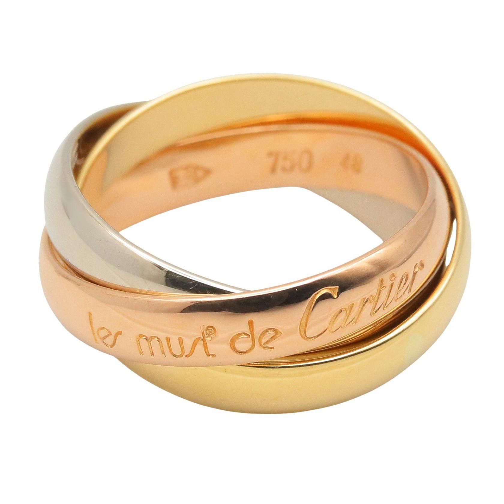 Cartier Cartier Cartier Trinity Au750 Ring Size 7.5 Precious Metal Ring DUTY FREE for USA Size ONE SIZE - 1 Thumbnail