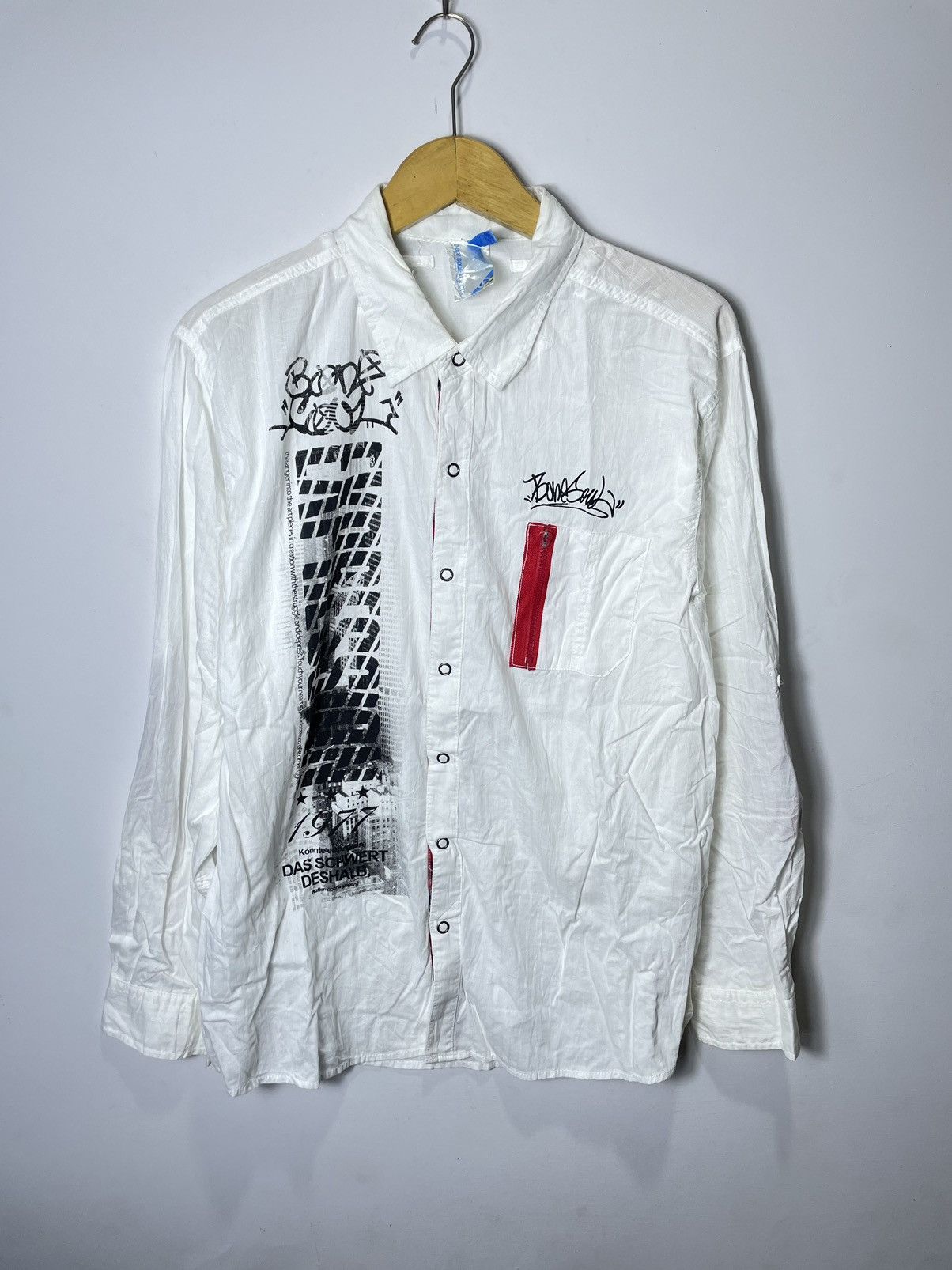 Japanese Brand Japanese B-one-soul shirt punk style Size US L / EU 52-54 / 3 - 1 Thumbnail