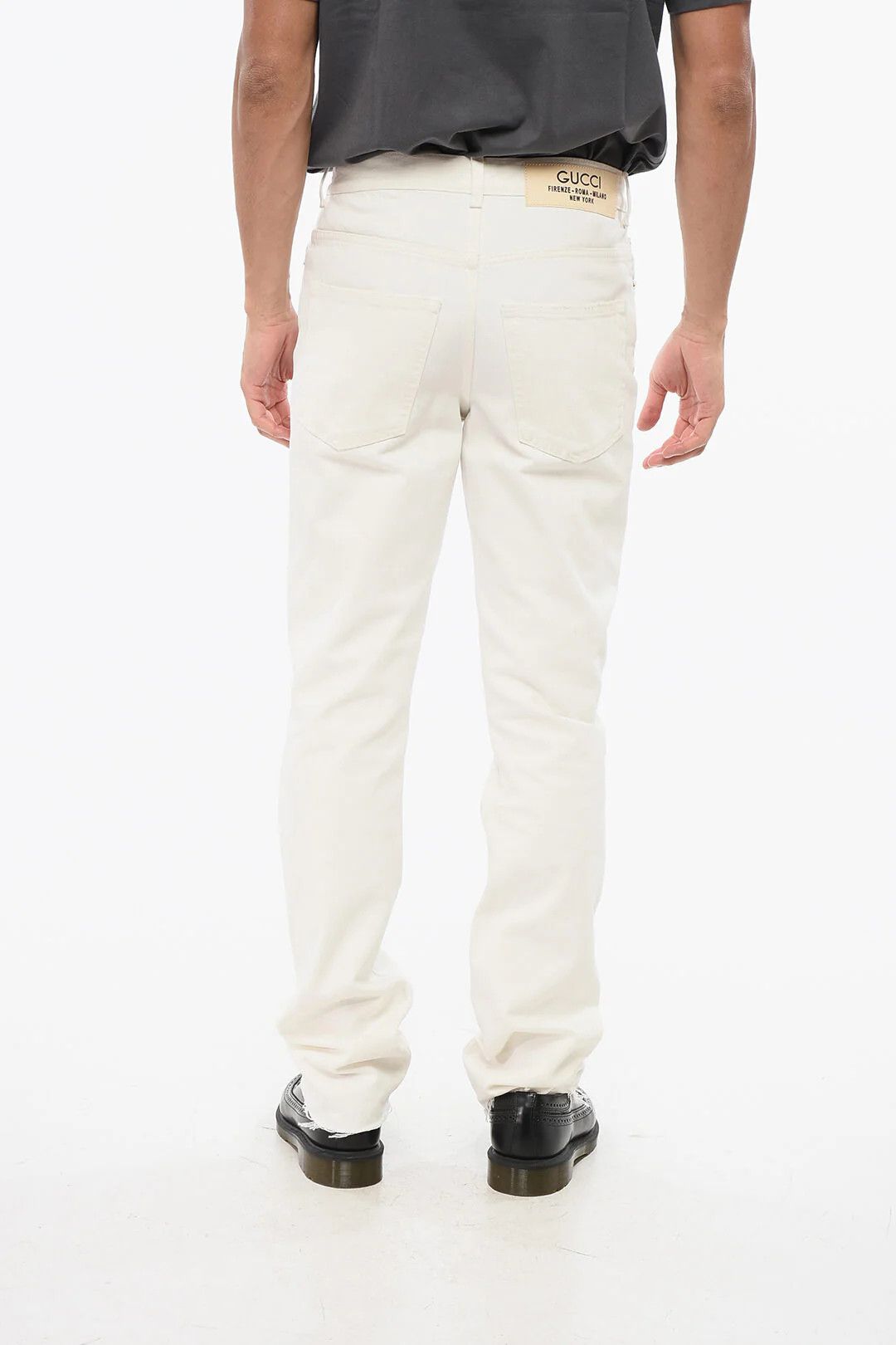 Gucci og1mm0426 Solid-Color Jeans in White Size US 29 - 2 Thumbnail