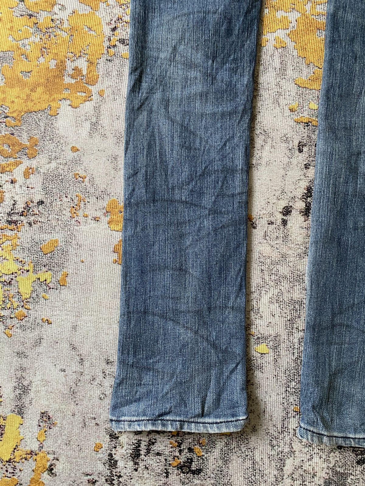 Japanese Brand Johnny Wolf Faded Blue Distressed Rick Owens Style Jeans Size US 30 / EU 46 - 15 Thumbnail