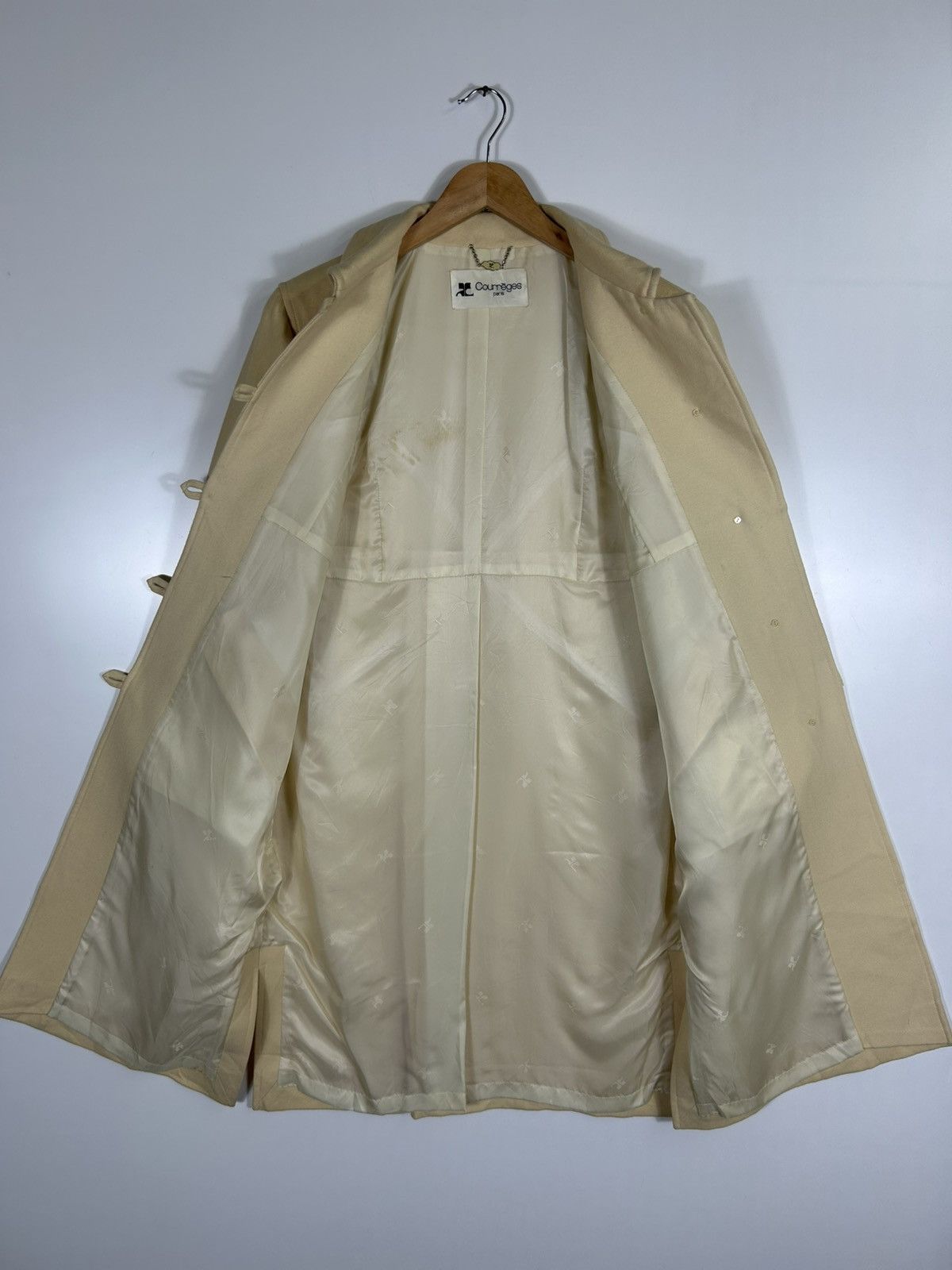 Courreges ⚡️Vintage Courreges Paris Wool Button Long Coat Jacket Size S / US 4 / IT 40 - 8 Thumbnail