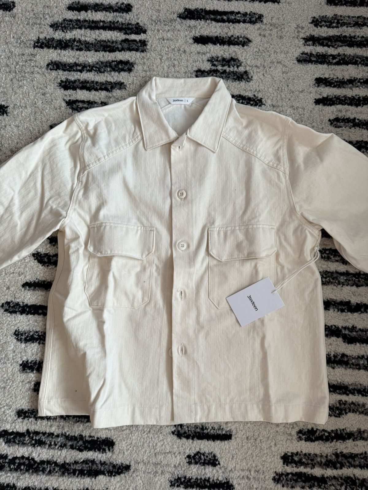 3sixteen 3Sixteen Off-White Cream Herringbone Jacket Size US L / EU 52-54 / 3 - 2 Thumbnail