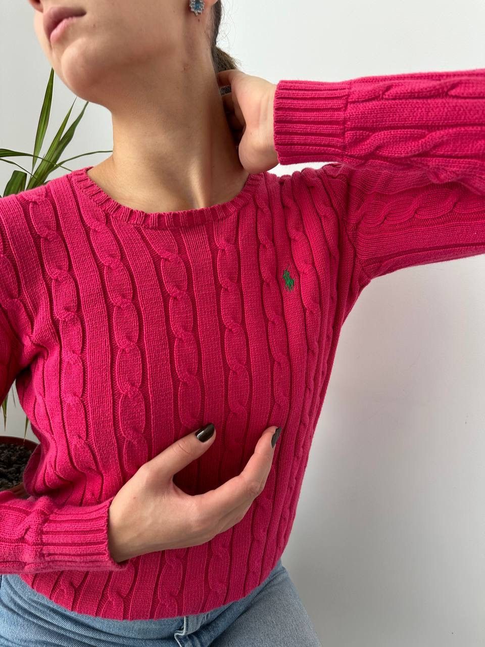 Polo Ralph Lauren × Vintage Vintage Polo Ralph Lauren Womens Pink Jumpers PRL Sweater Size S / US 4 / IT 40 - 6 Thumbnail