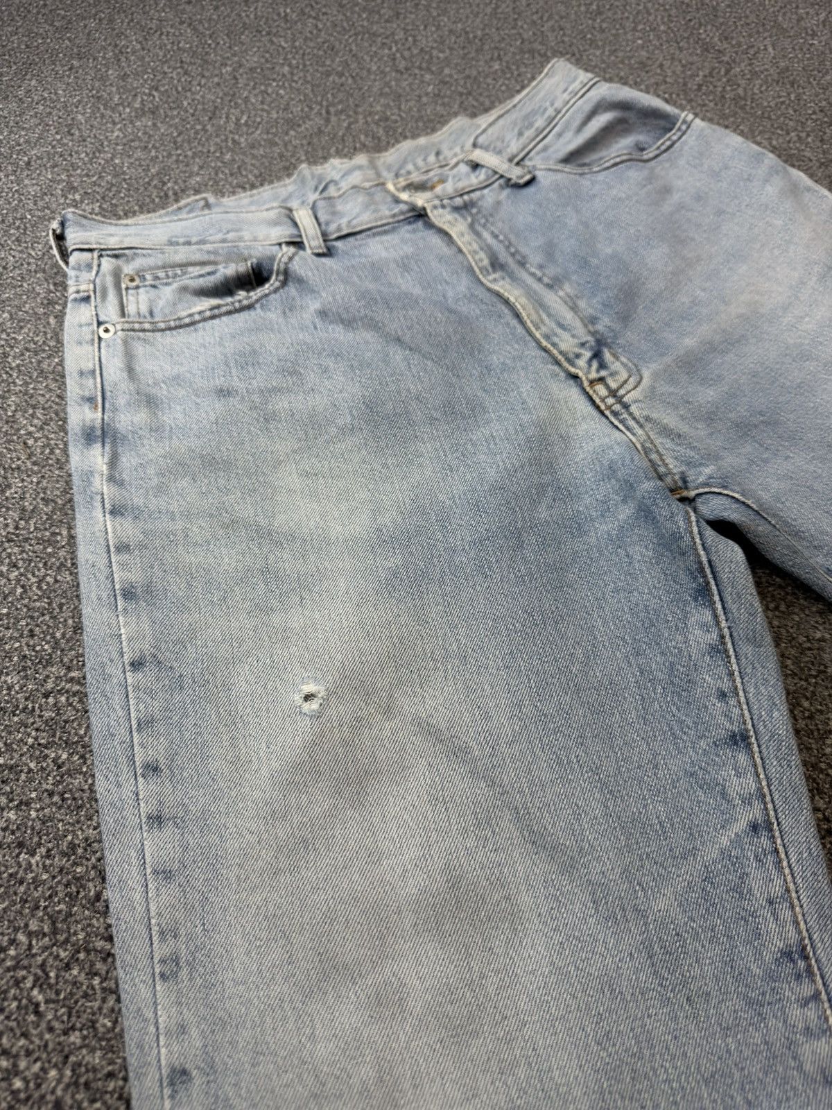 Fashion Victim Vintage Light Washed Natural Aging Faded Japanese Denim Size US 34 / EU 50 - 4 Thumbnail