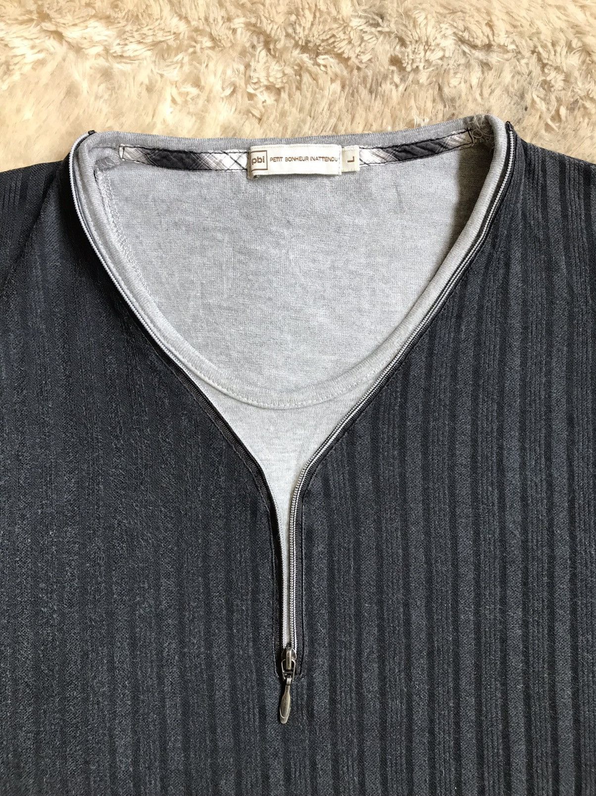 Japanese Brand Double Layer Stripe Petit Bonheur Inattendu Millennial Style Size US L / EU 52-54 / 3 - 5 Thumbnail