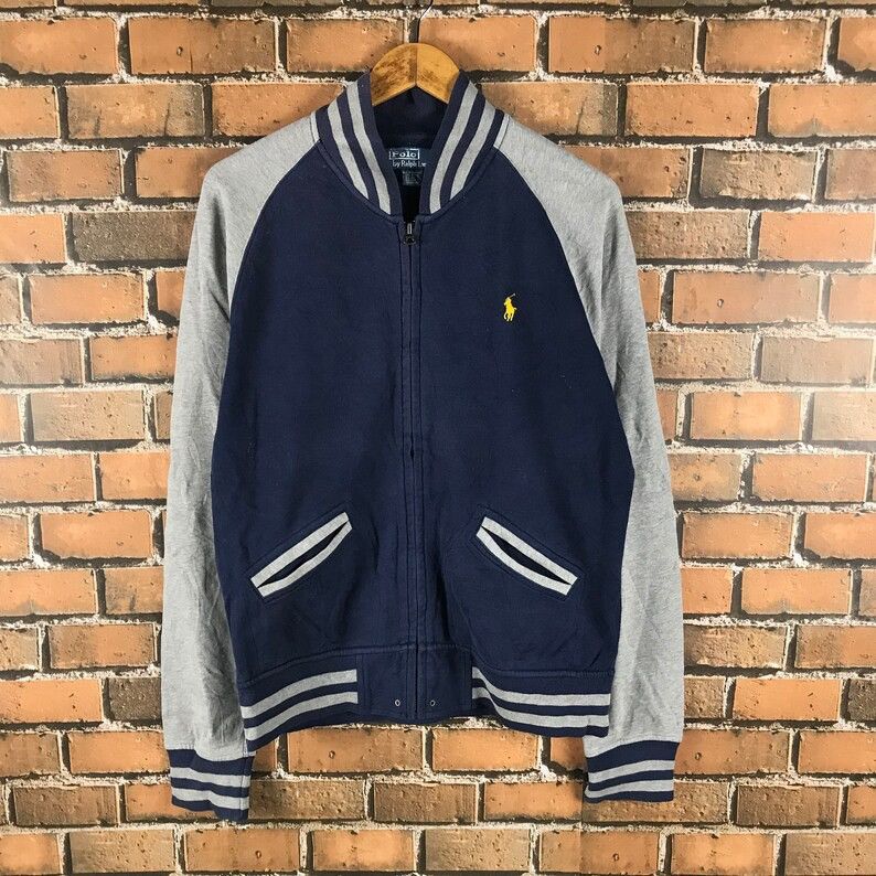 Polo Ralph Lauren × Vintage Vintage Polo Ralph Lauren Sweatshirt Varsity Style Size US L / EU 52-54 / 3 - 1 Thumbnail