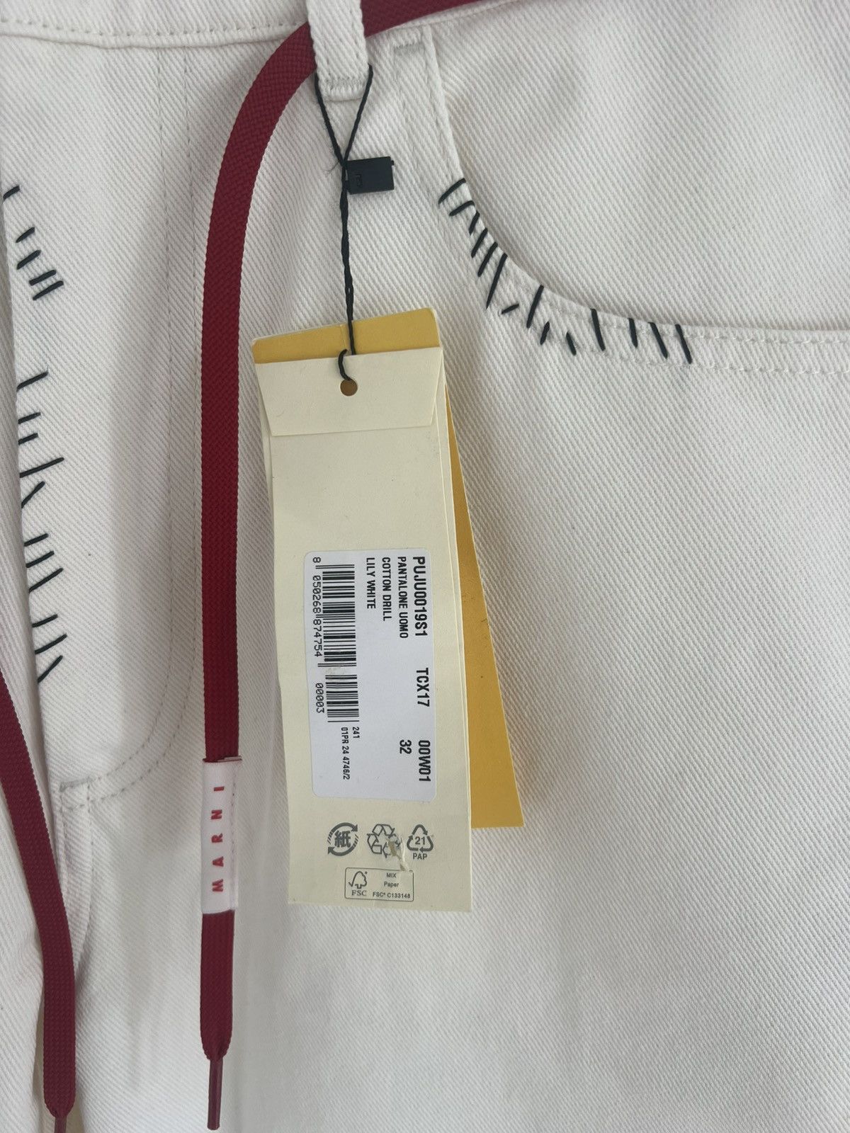 Marni Marni White Jeans Size US 32 / EU 48 - 5 Thumbnail