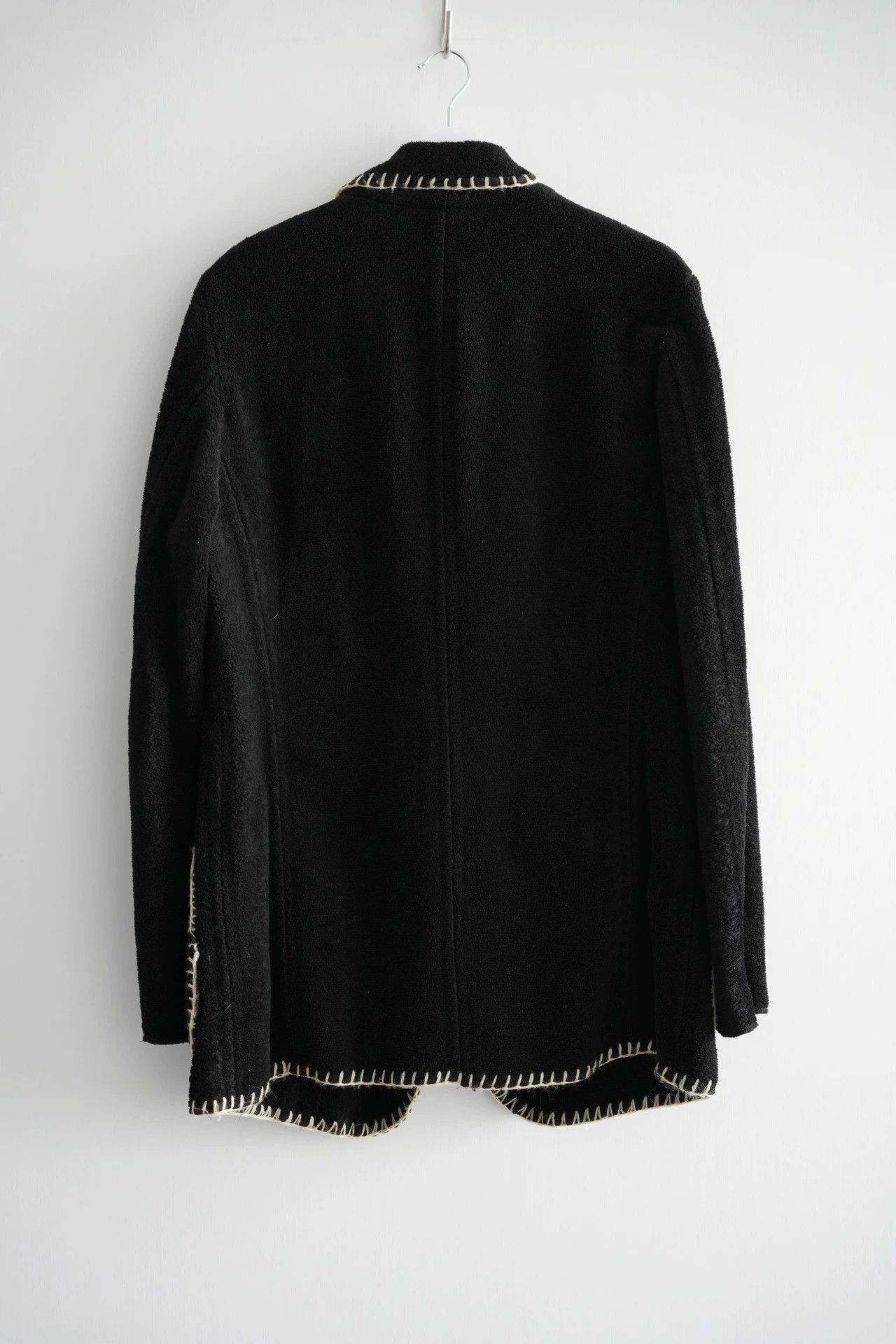 Yohji Yamamoto Yohji Yamamoto 12AW Hand-sewn Contrast Wool Blazer Size US M / EU 48-50 / 2 - 2 Thumbnail