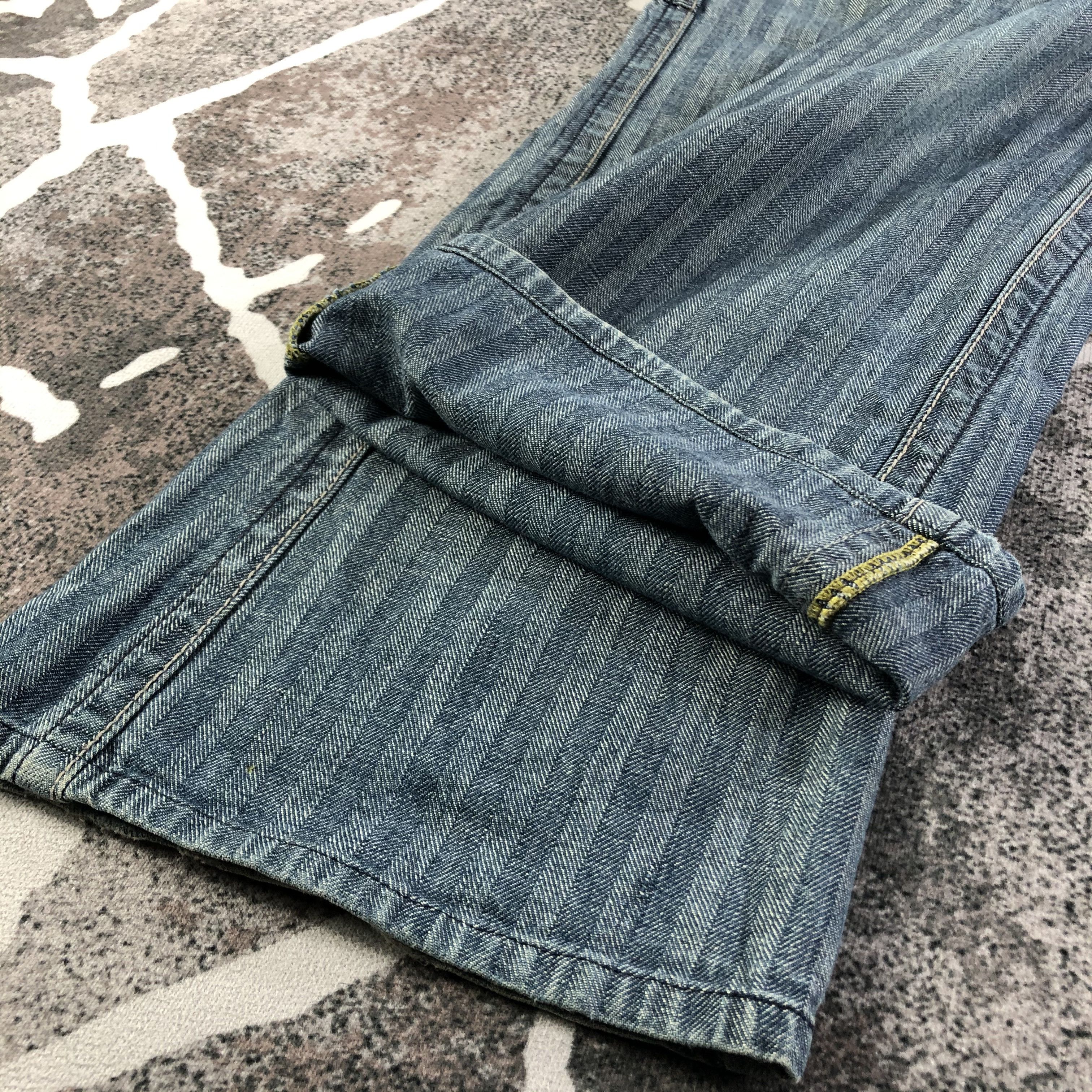 Japanese Brand ET Boite Herringbone Flared Jeans KJ2152 Size 30" / US 8 / IT 44 - 7 Thumbnail