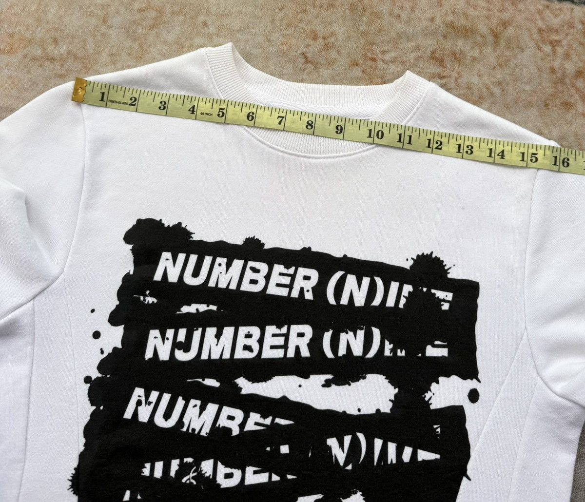 Number (N)ine NUMBER (N)INE Denim Spellout White Crewneck Size US S / EU 44-46 / 1 - 7 Thumbnail