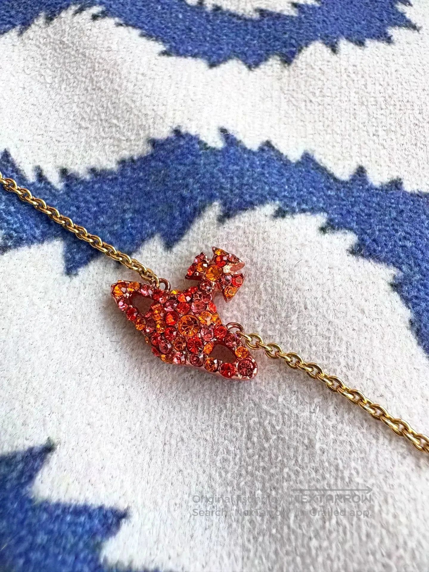 Vivienne Westwood Vivienne Westwood Orange Crystal Saturn Bracelet. Size ONE SIZE - 3 Thumbnail