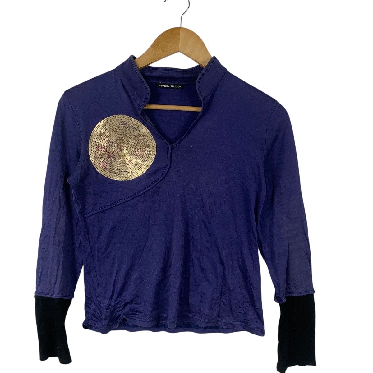 Vivienne Tam Vintage VIVIENNE TAM NEW YORK Sequinned Blouse Tee Shirt Top Size XS / US 0-2 / IT 36-38 - 5 Thumbnail