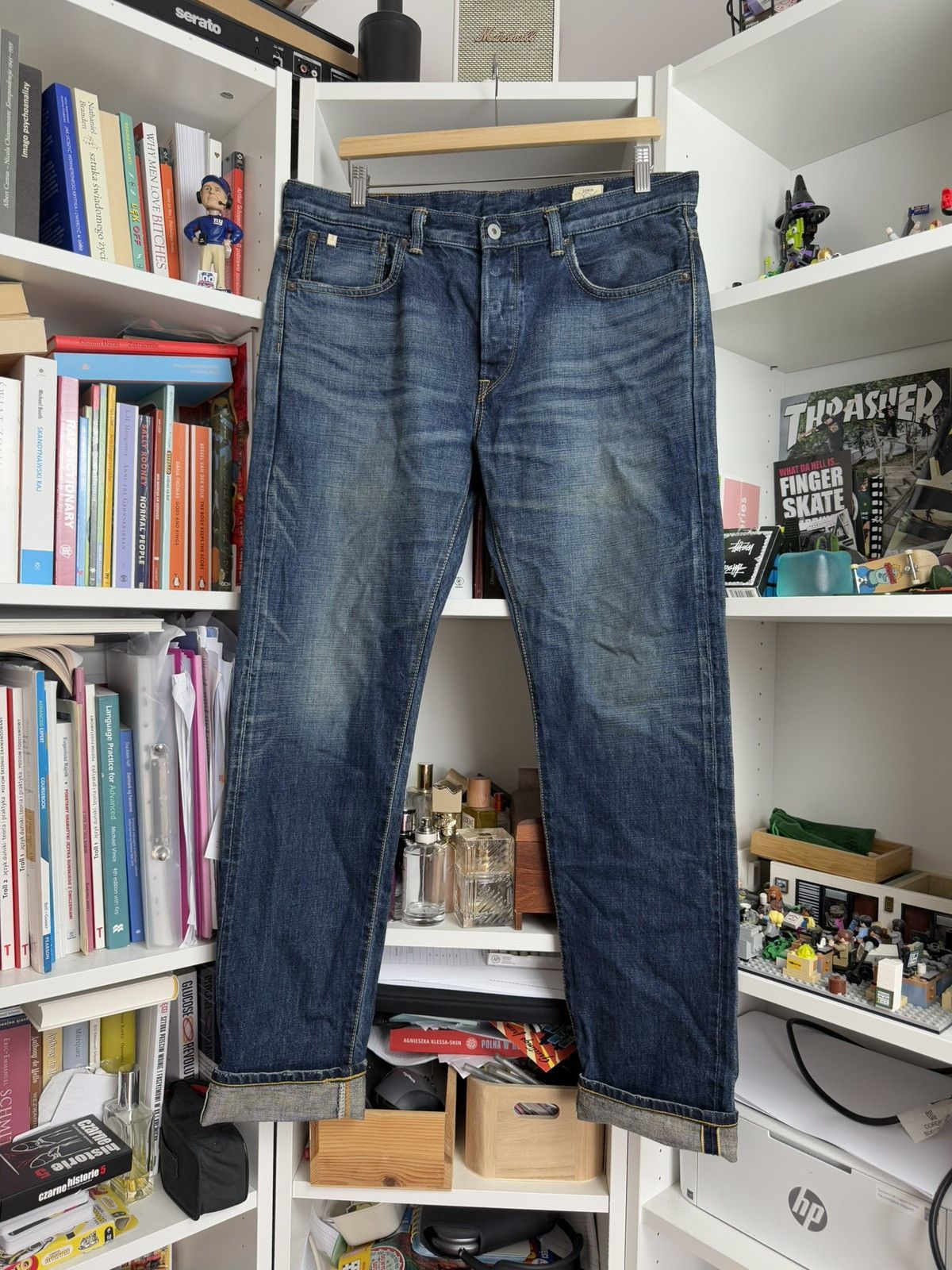 Edwin × Japanese Brand Edwin ESC33M Japanese selvedge denim pants 33x32 505 jeans Size US 33 - 2 Thumbnail