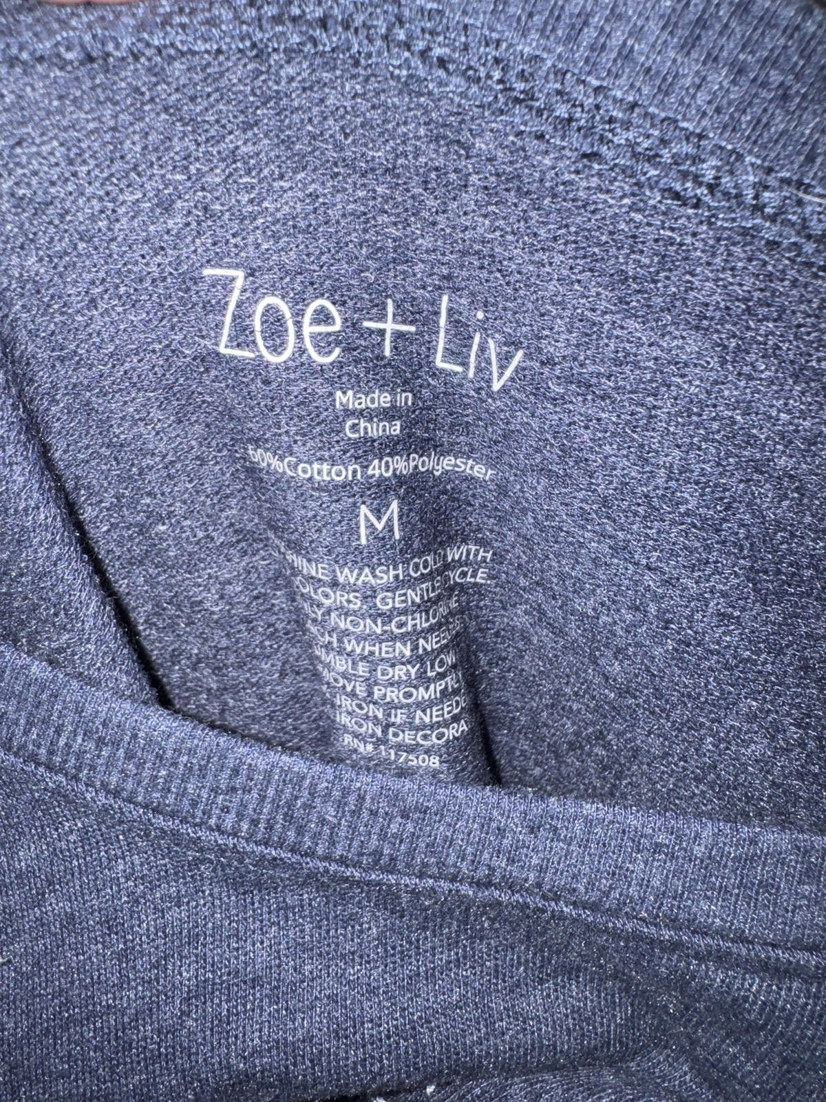 Other Zoe + Liv Medium Gray Long Sleeve Sweatshirt Size M / US 6-8 / IT 42-44 - 2 Thumbnail