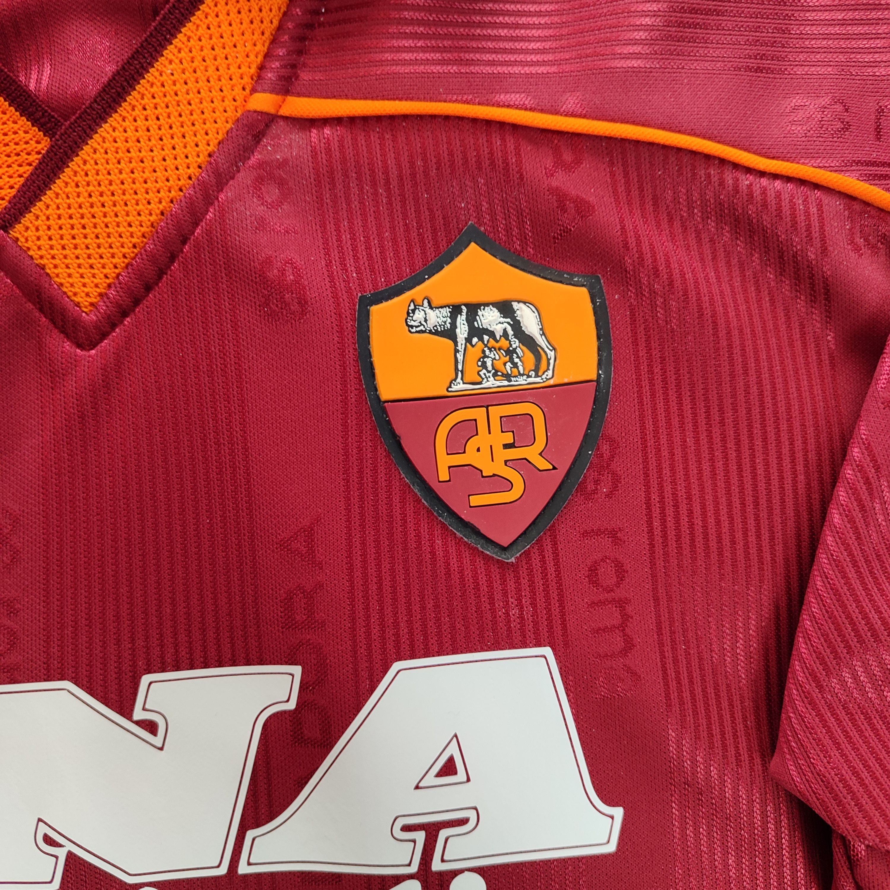 Diadora As Roma Home 1999-00 Totti #10 Soccer Jersey Size US XL / EU 56 / 4 - 7 Thumbnail