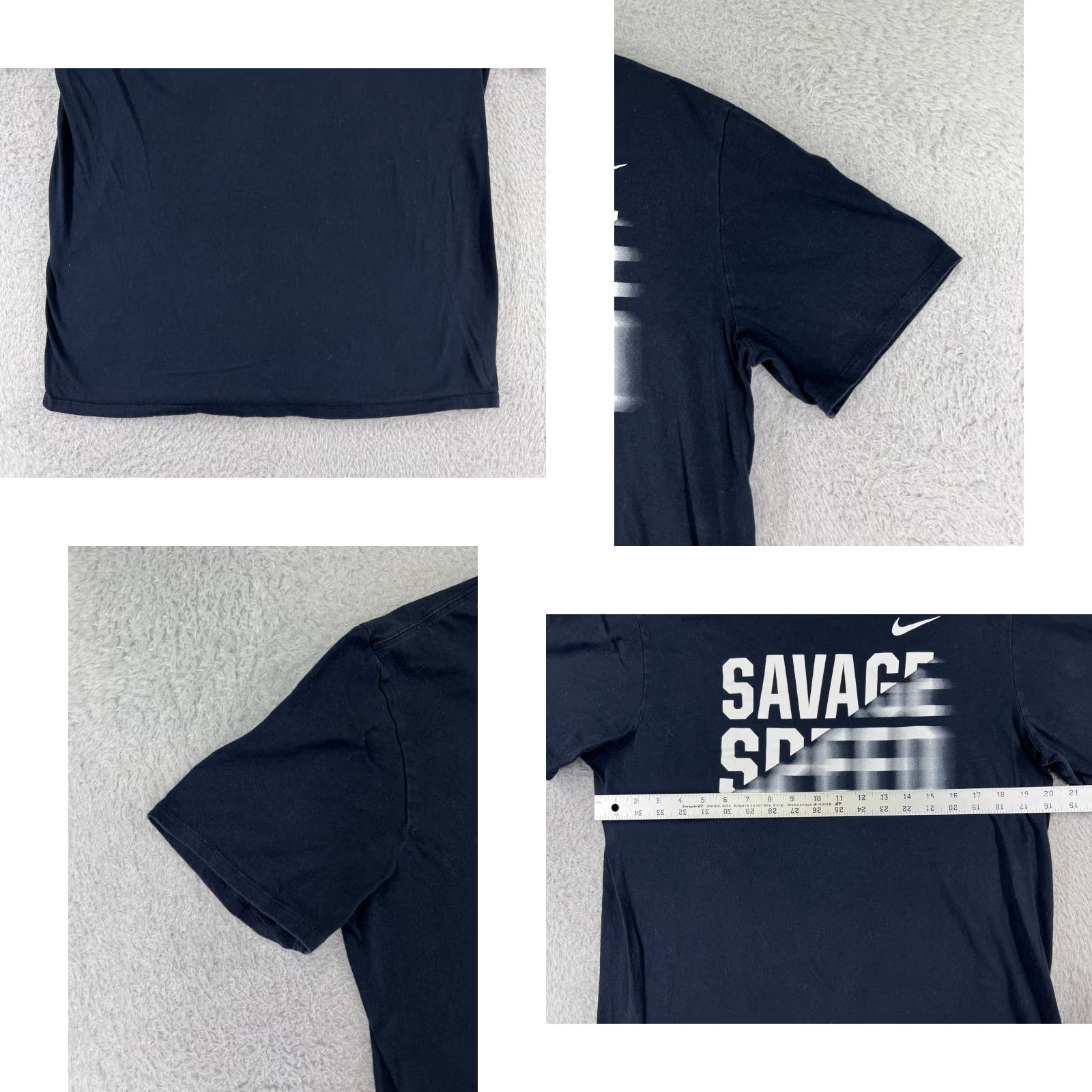Nike Nike Shirt Mens Large Blue Running Jogging Savage Speed Short Sleeve Crew Neck Size US L / EU 52-54 / 3 - 8 Thumbnail
