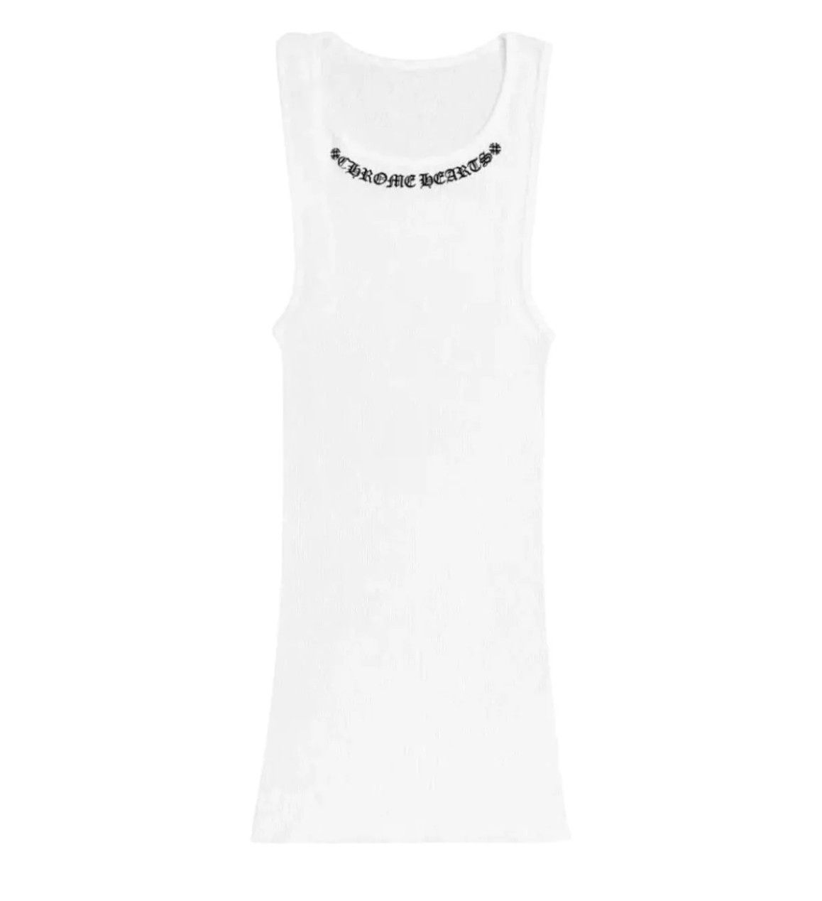 Chrome Hearts Neck Scroll Logo Tank Top White Black Size US L / EU 52-54 / 3 - 1 Thumbnail
