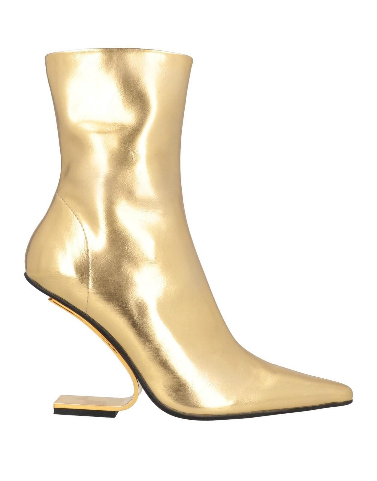 Jeffrey Campbell Jeffrey Campbell Golden Geometric Heel Pointed Boots Sz9/8 Size US 9 / IT 39 - 2 Thumbnail