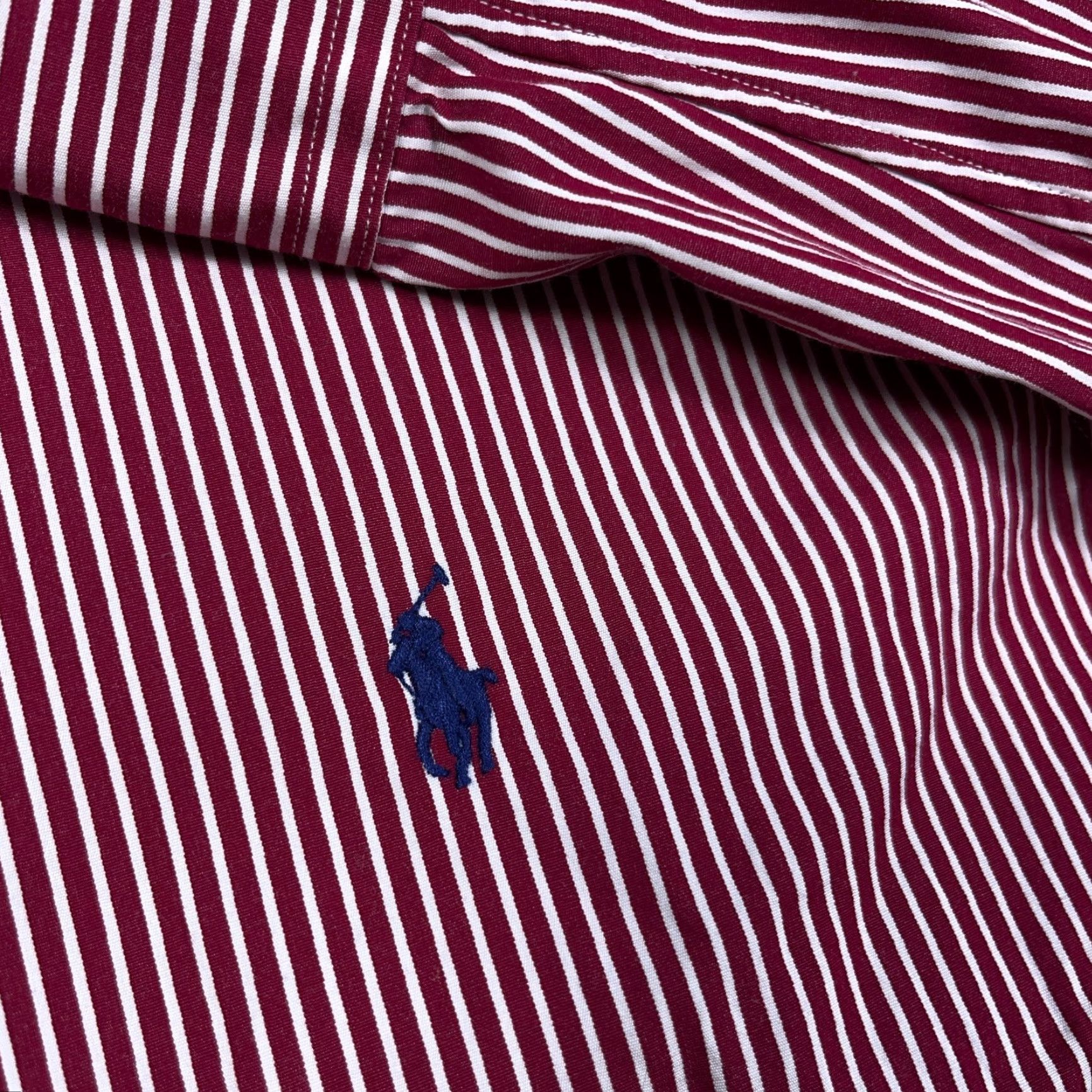 Ralph Lauren Ralph Lauren Shirt Men Large Red Striped Button-Up Poplin Dress Pony Logo Button-Front Casual Modern Classic 90s Theme Mens Size 42R - 4 Thumbnail