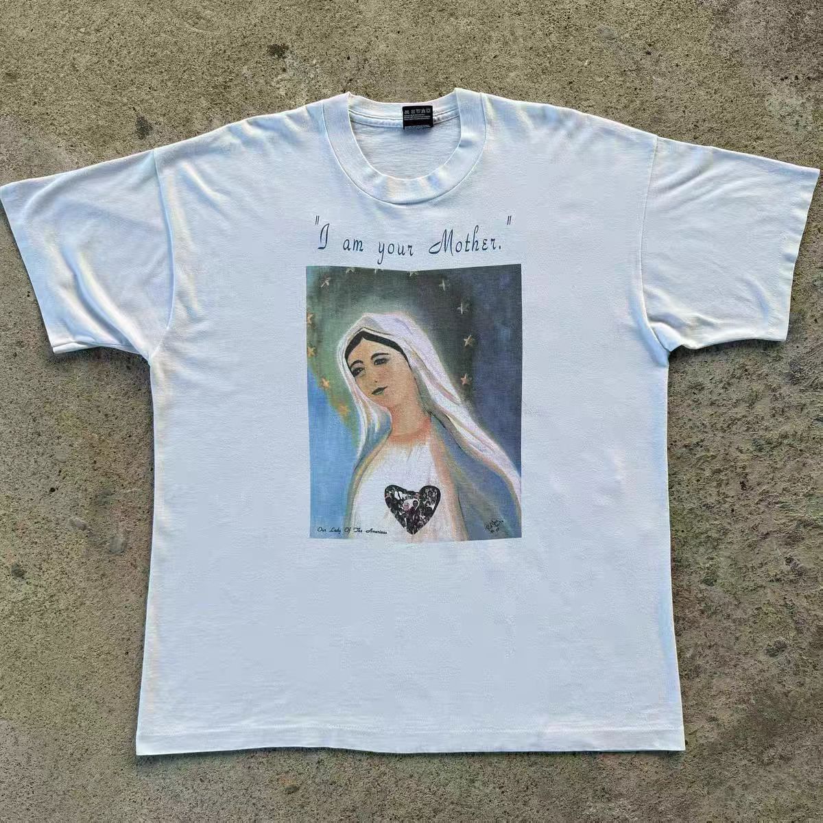 Vintage White washed vintage God print t-shirt Size US M / EU 48-50 / 2 - 1 Thumbnail