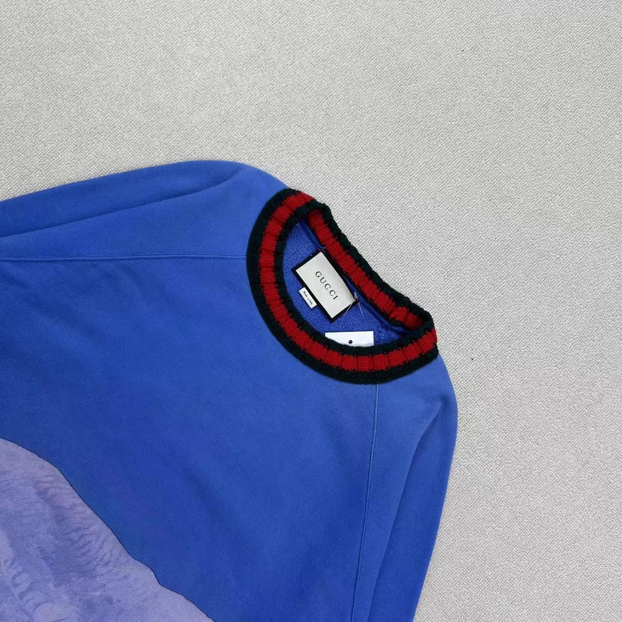 Gucci GUCCI Red Green Colorblock GG Space Cotton Sweatshirt XL Size US XL / EU 56 / 4 - 3 Thumbnail