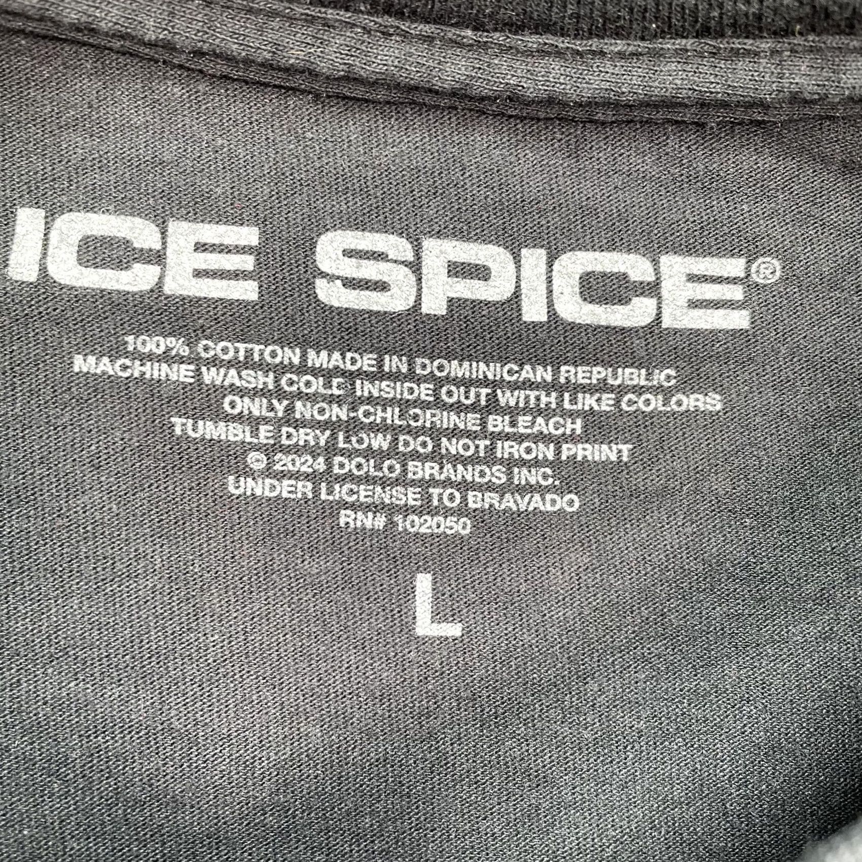 Vintage Ice Spice Shirt Mens Large Black Indica Y2K 2024 Dates Graphic Tee coachella Size US L / EU 52-54 / 3 - 2 Thumbnail