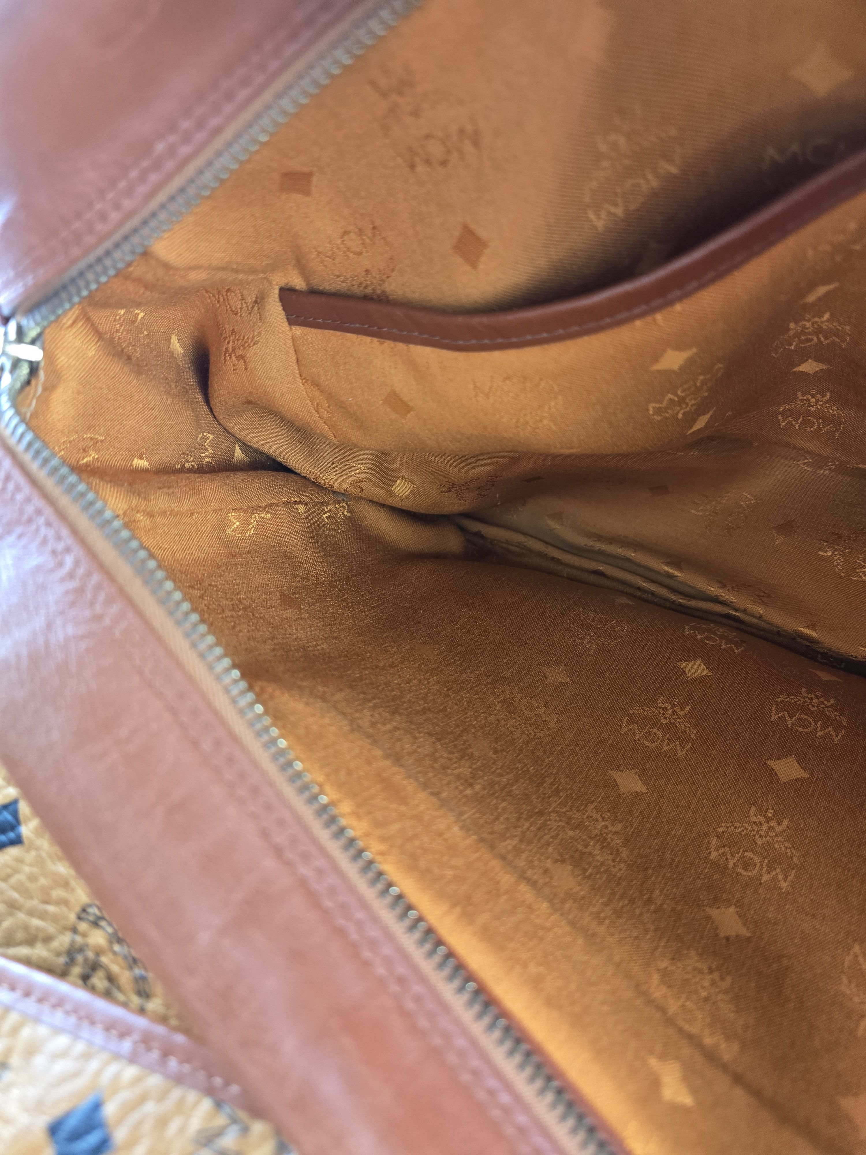 MCM MCM Satchel Bag Vintage Cognac Monogram leather Size ONE SIZE - 14 Thumbnail
