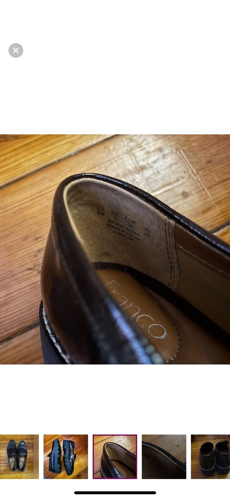Franco Sarto Franco Sarto Brown Patent Leather Loafers Size: 8 Size US 8 / IT 38 - 4 Thumbnail