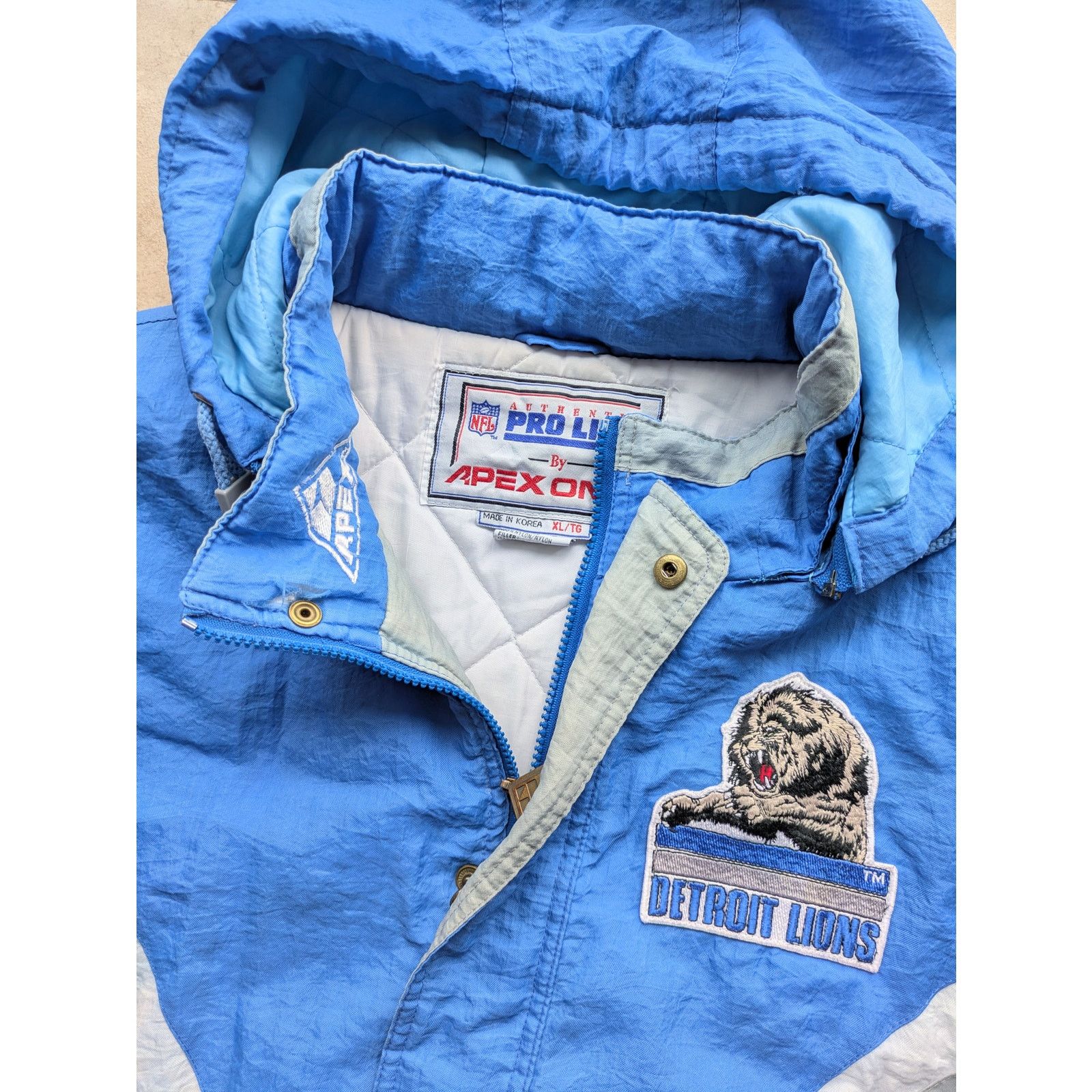 Apex One × NFL Detroit Lions 90s APEX puffer XL blue gray Pro Line vintage Size US XL / EU 56 / 4 - 5 Thumbnail