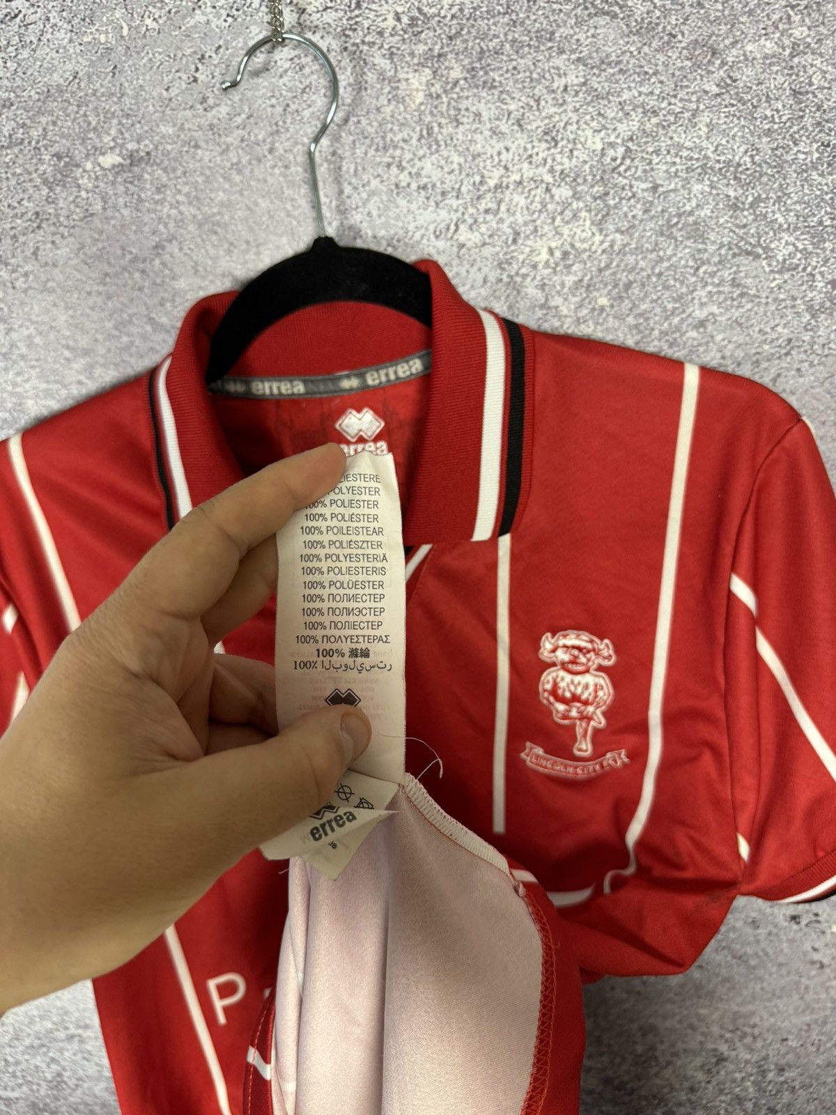 Errea × Vintage Vintage Lincoln City 2020/21 Errea Soccer Jersey Blokcore Size US S / EU 44-46 / 1 - 14 Thumbnail