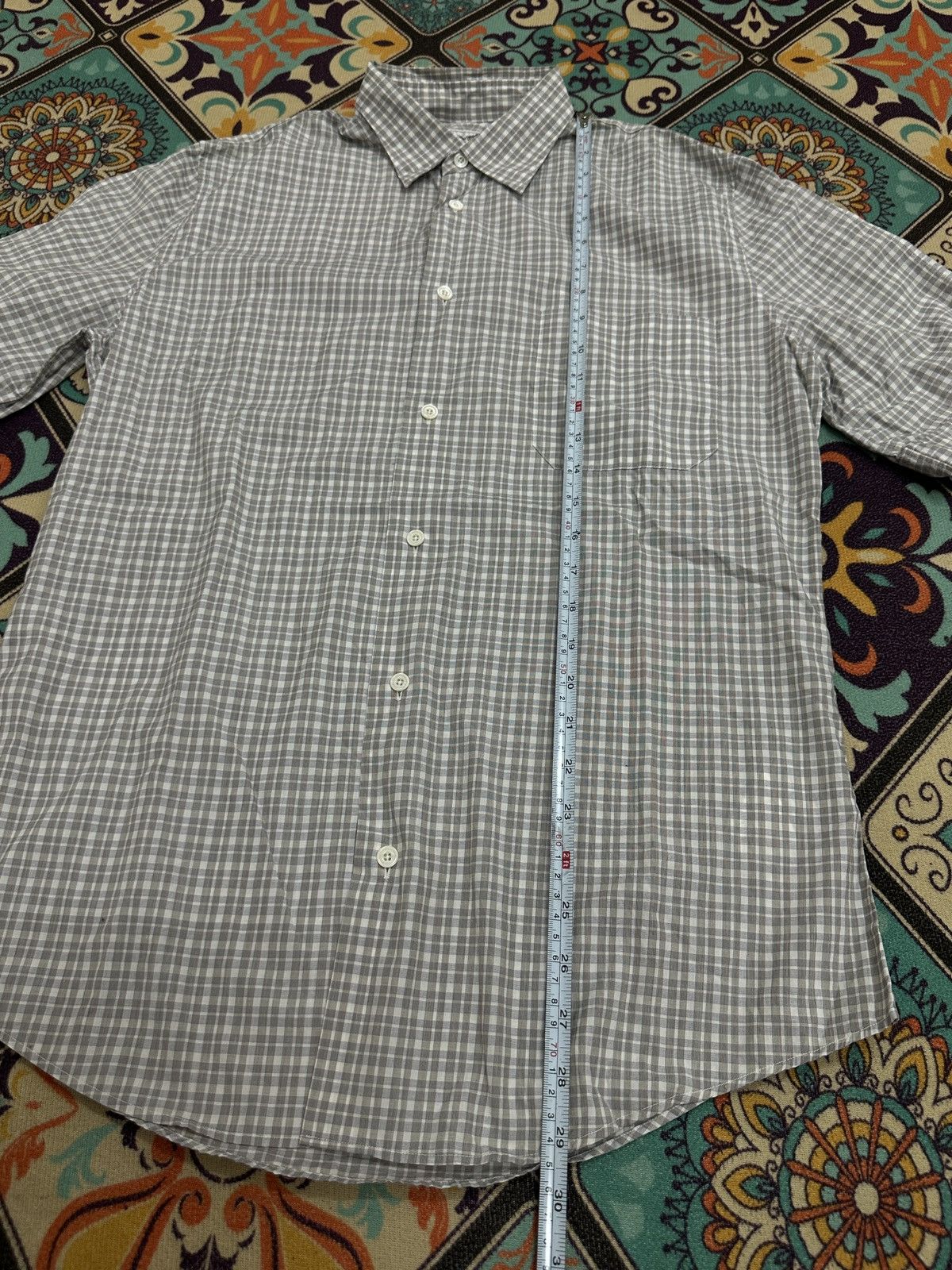 Hermes Hermes Cotton With Lamb Skin Button Up Shirt Size US M / EU 48-50 / 2 - 12 Thumbnail
