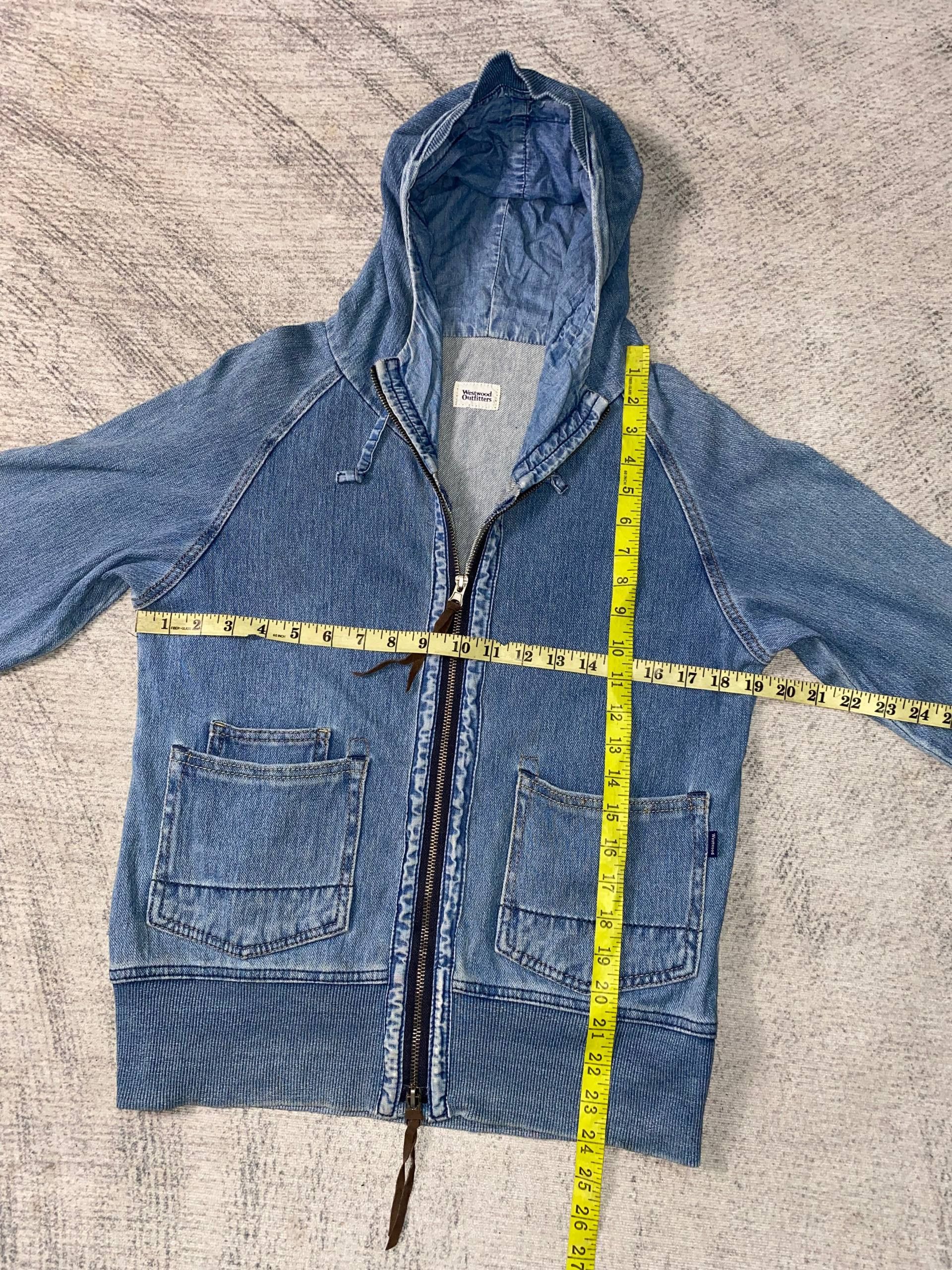Addict Clothes Japan Westwood Outfitters Denim Blue Distressed Hooded Jacket Size S / US 4 / IT 40 - 9 Thumbnail