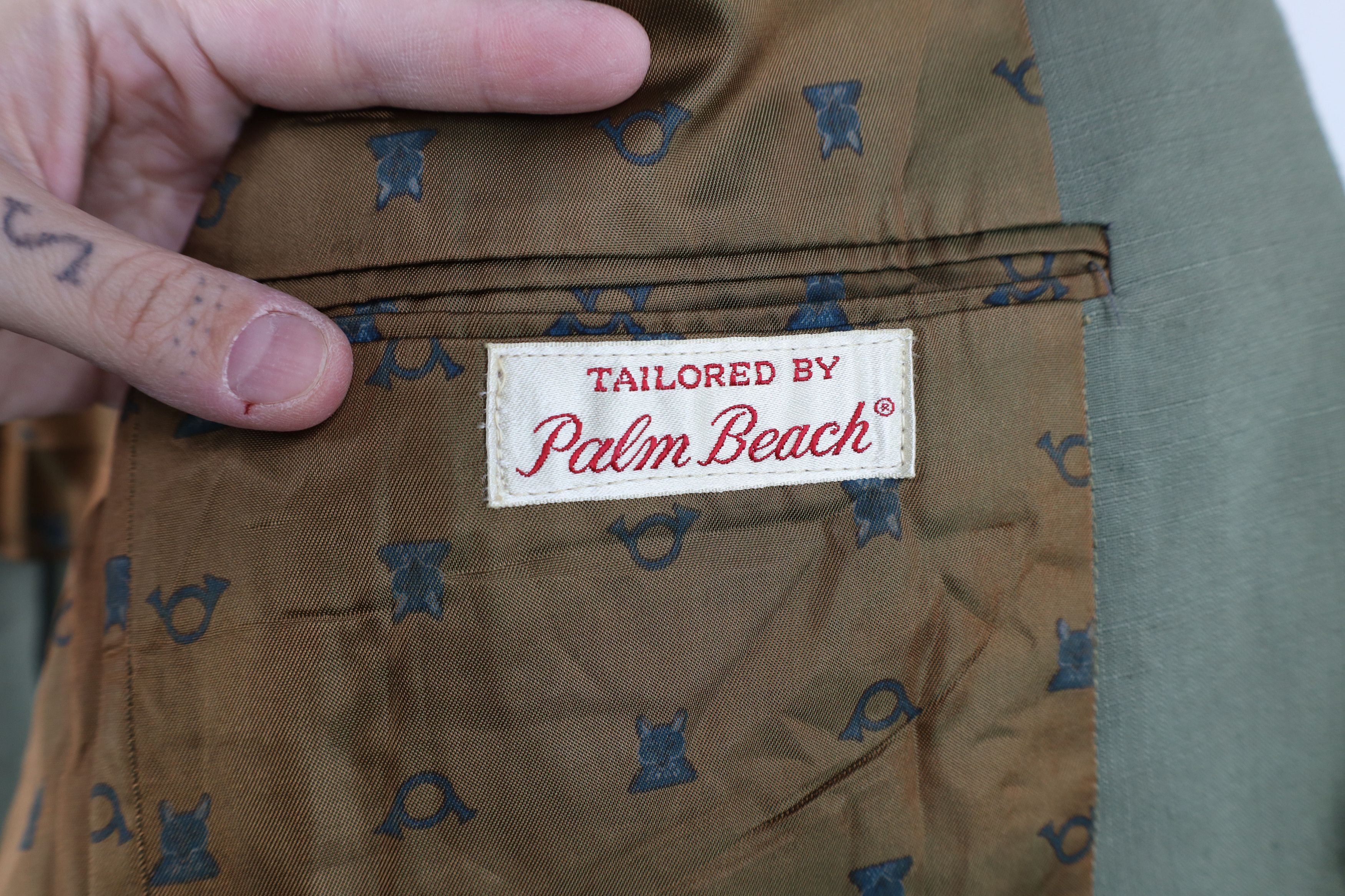 Vintage Vintage 50s Palm Beach 2 Button Suit Jacket Blazer Green USA Size US L / EU 52-54 / 3 - 12 Thumbnail