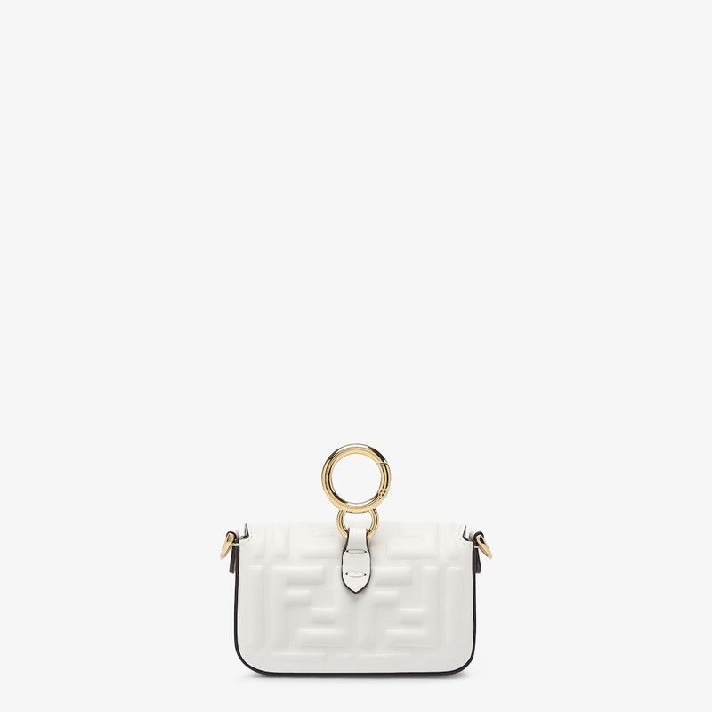 Fendi o1s1wg110426 Size:OS/Nano Baguette Charm in White Size ONE SIZE - 2 Thumbnail