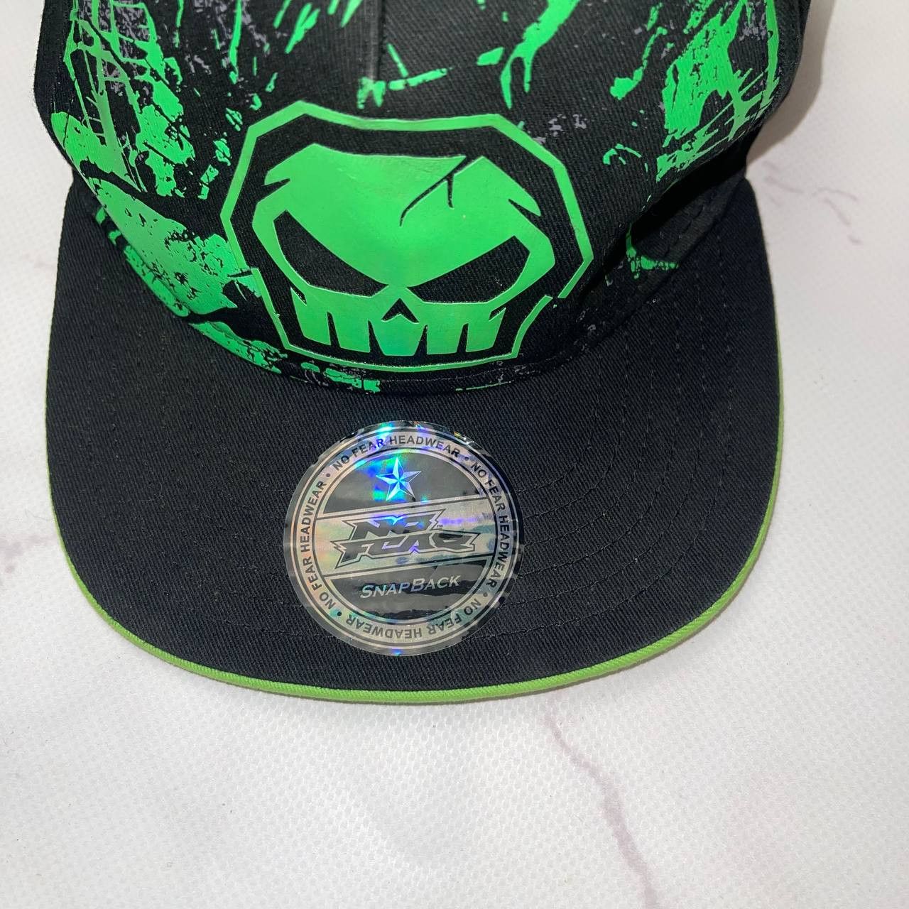 No Fear No Fear Green Black Baseball Cap Hat Adjustable Strap Size ONE SIZE - 5 Thumbnail