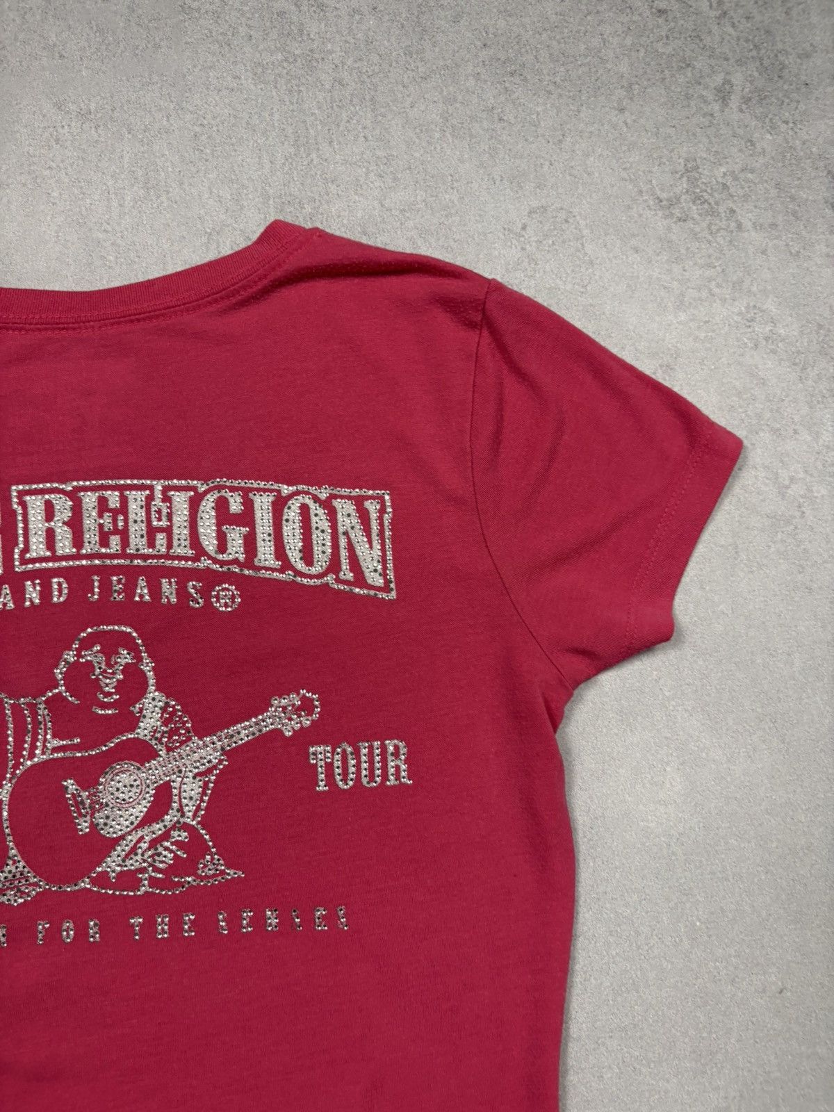 True Religion Vintage 2000s True Religion Y2K Rhinestone Big Logo Tee S Size S / US 4 / IT 40 - 3 Thumbnail