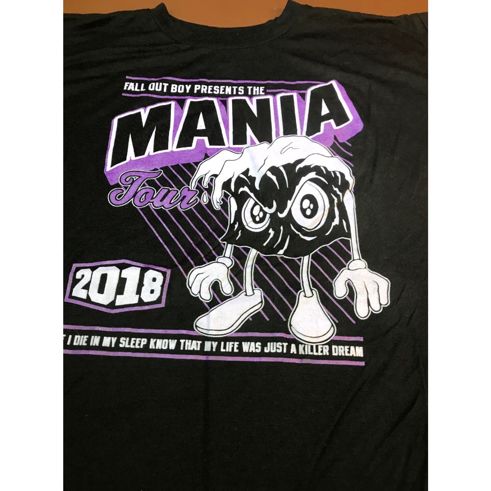 Vintage FALL OUT BOY 2018 Mania Concert Tour Women's T-Shirt Black L Size L / US 10 / IT 46 - 2 Thumbnail